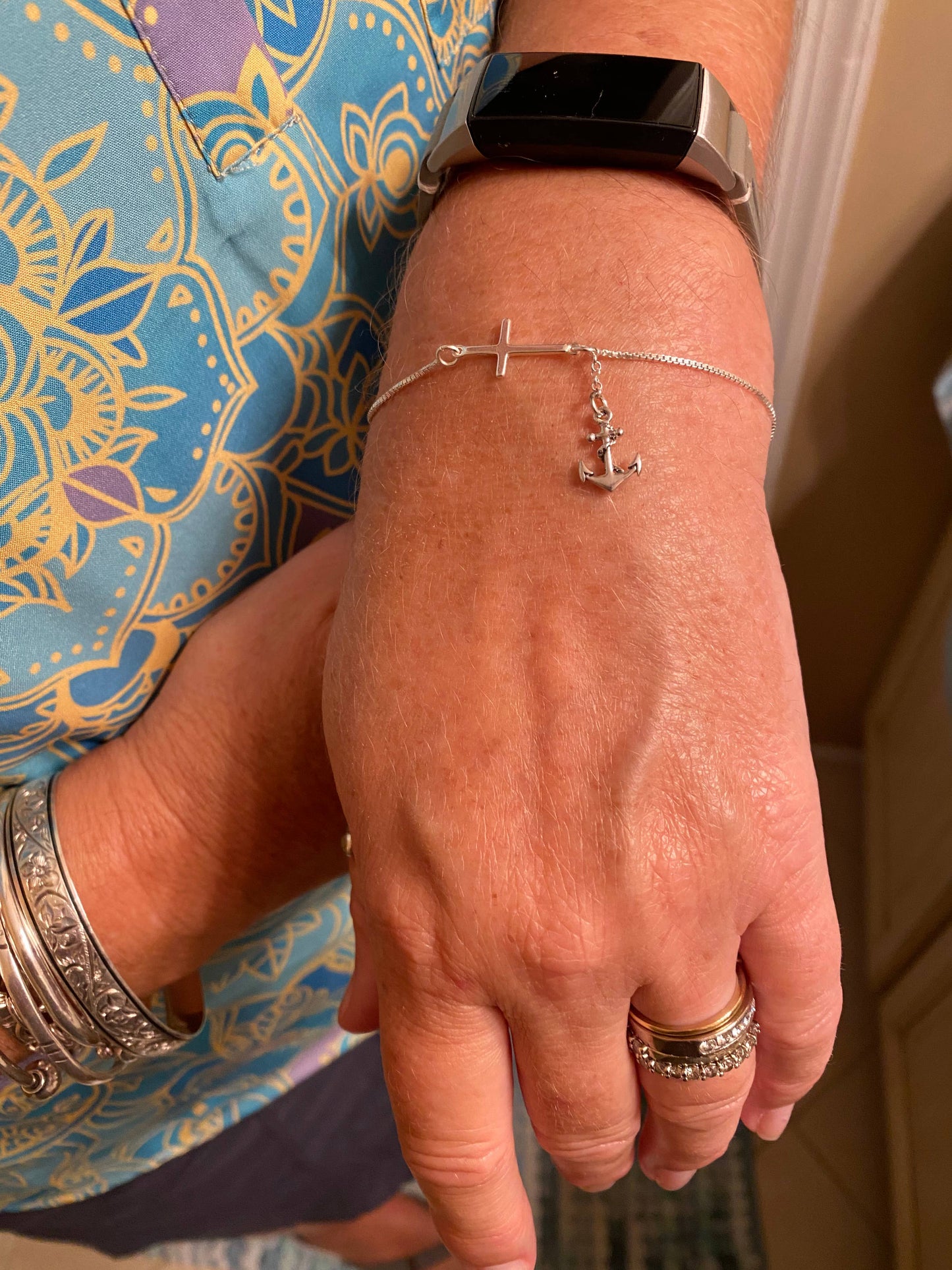 Jackie Gallagher Designs - Handmade Coastal Jewelry - Anchored in Faith bracelet