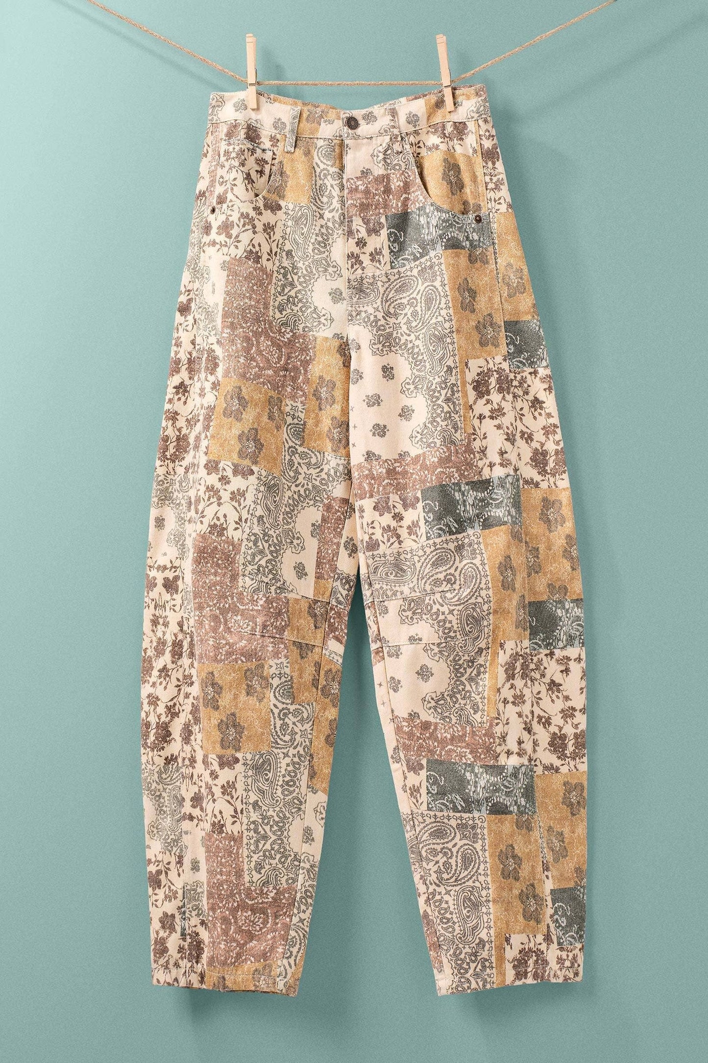 Urban Daizy - Boho Patchwork Wide Leg Pants