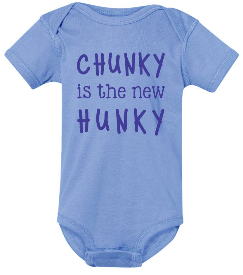 ellembee gift - Chunky is the new hunky printed baby onesies with sayings