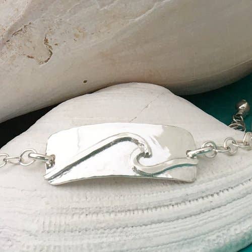 Simply Sterling Designs - Wave Bar Sterling Silver Bracelet