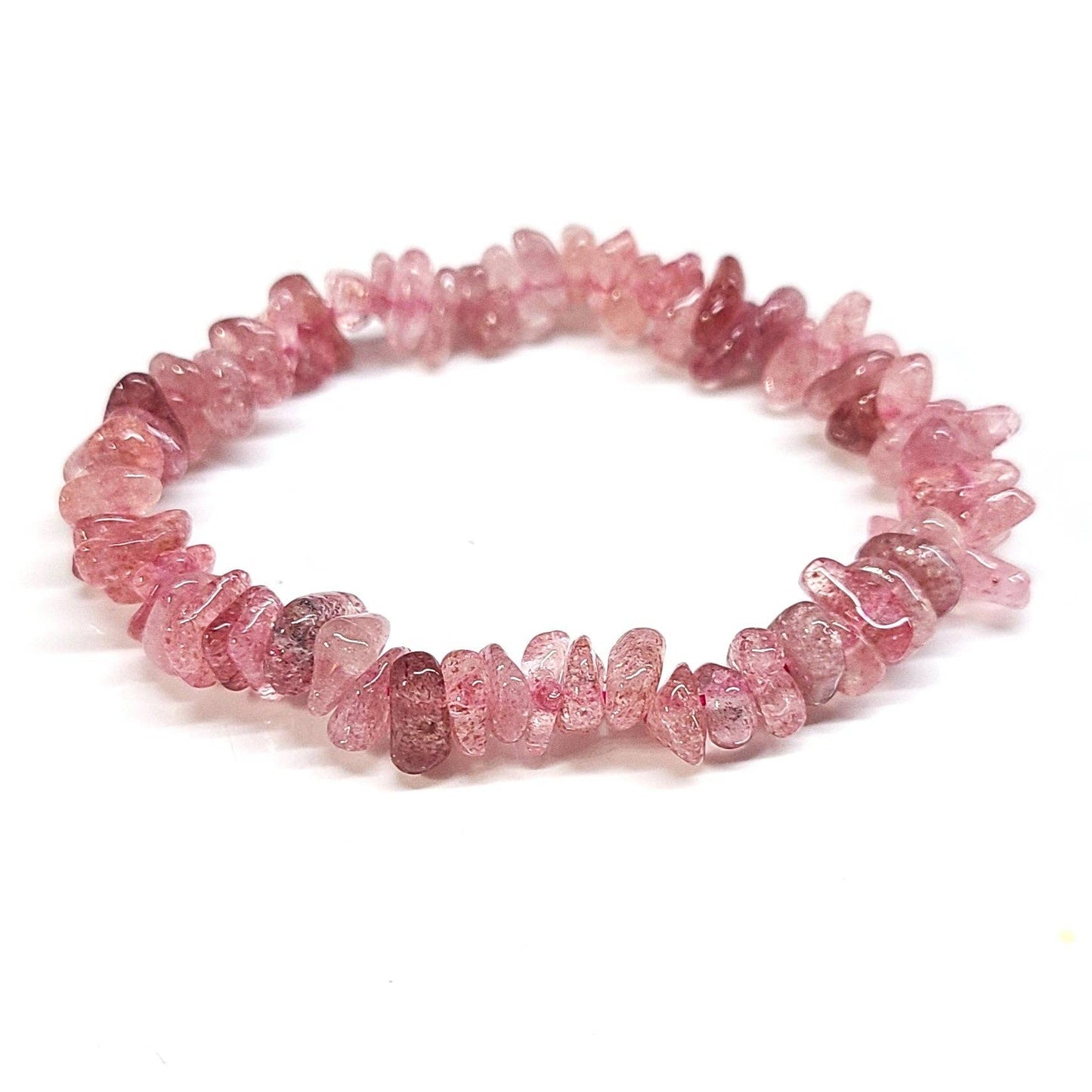 The Healing Sanctuary - Strawberry Quartz Chip Bracelet