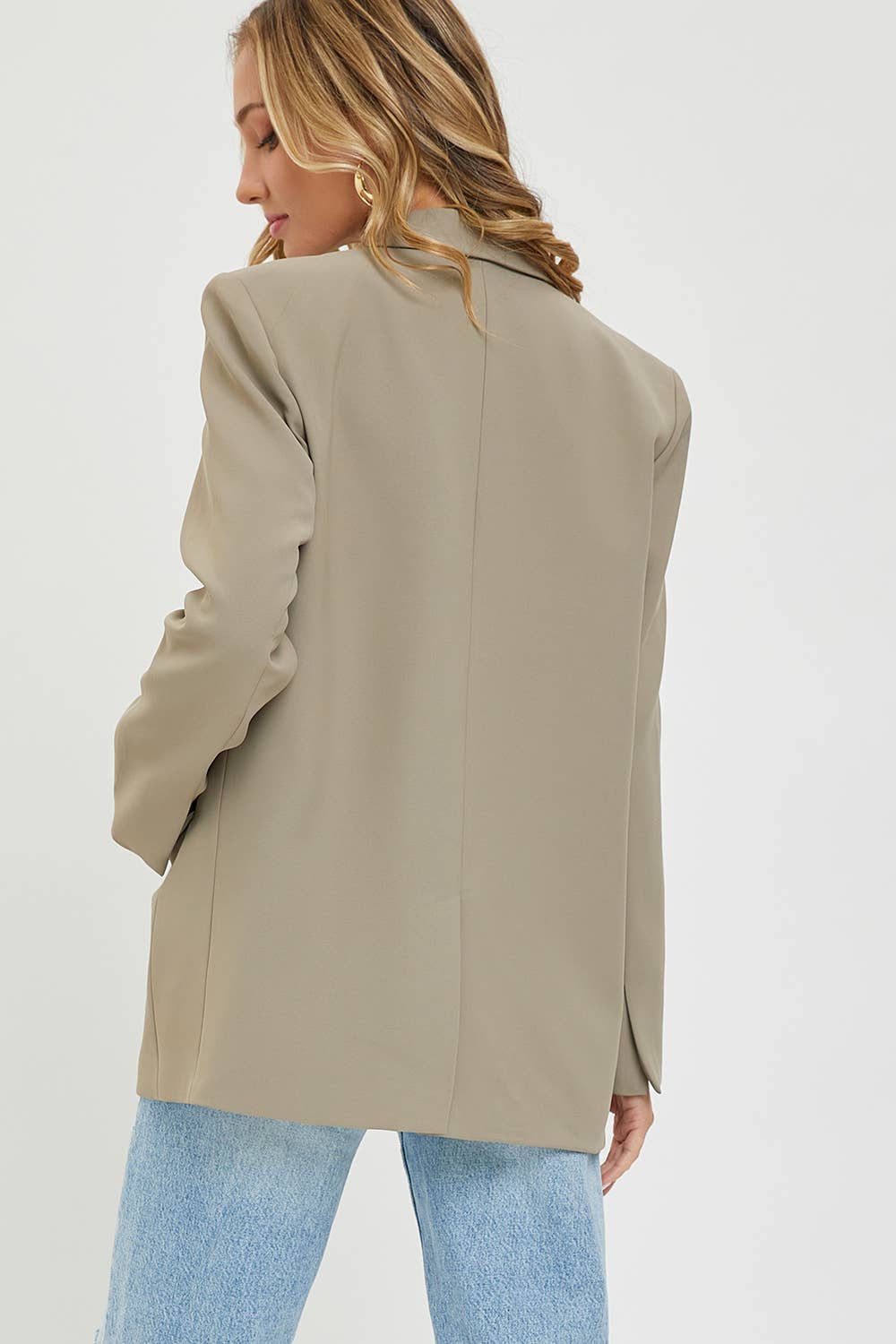SW1553 OVERSIZED JACKET/BLAZER: BLACK / M