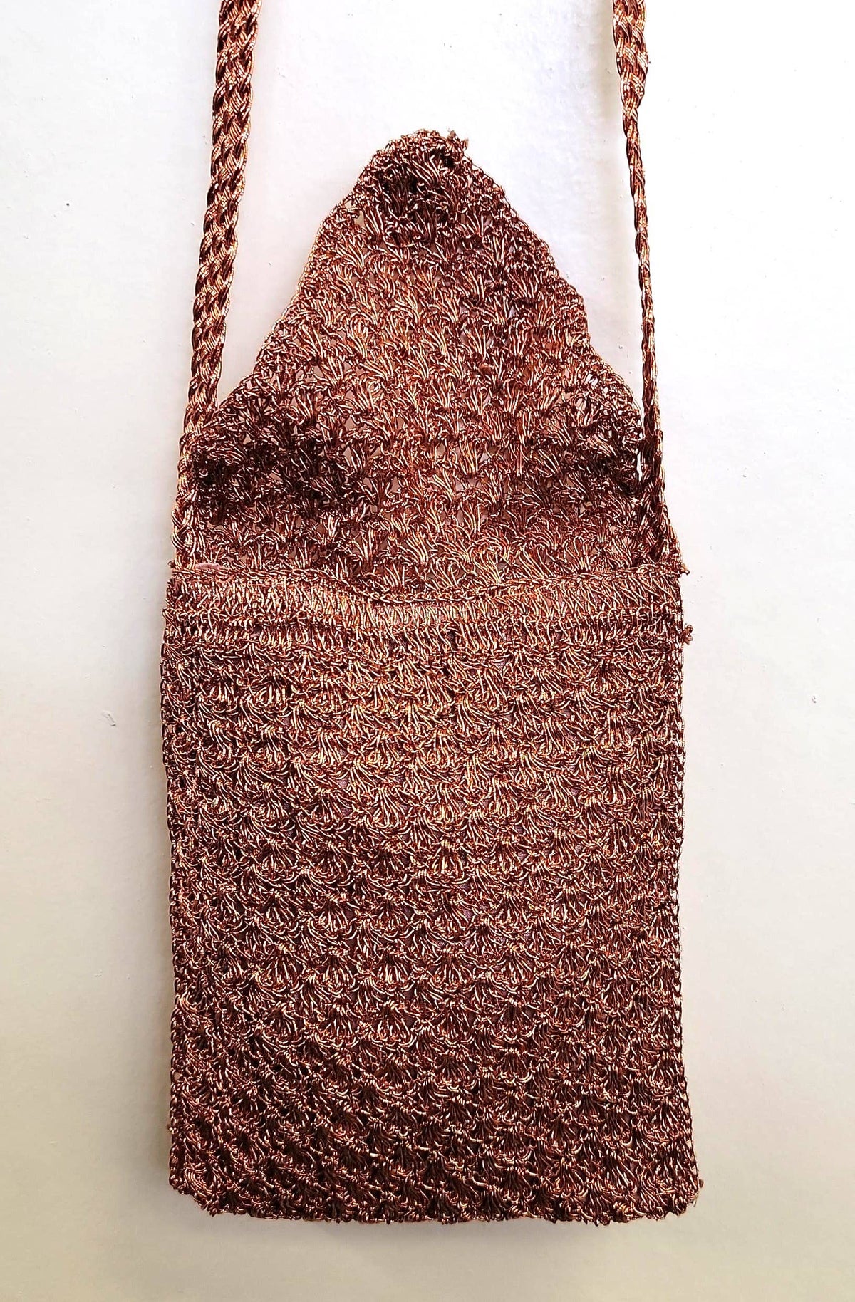 Ricki designs - Crochet Crossbody Bag - Metallic Flap over