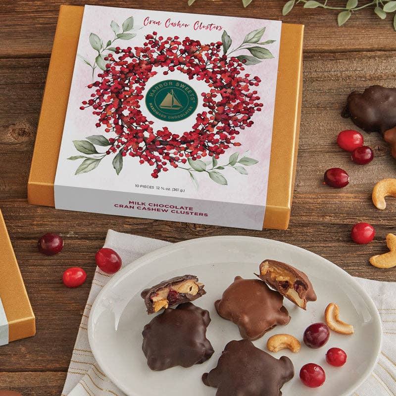 Harbor Sweets Chocolates - Cran Cashew Clusters - Milk Chocolate - 10 pc