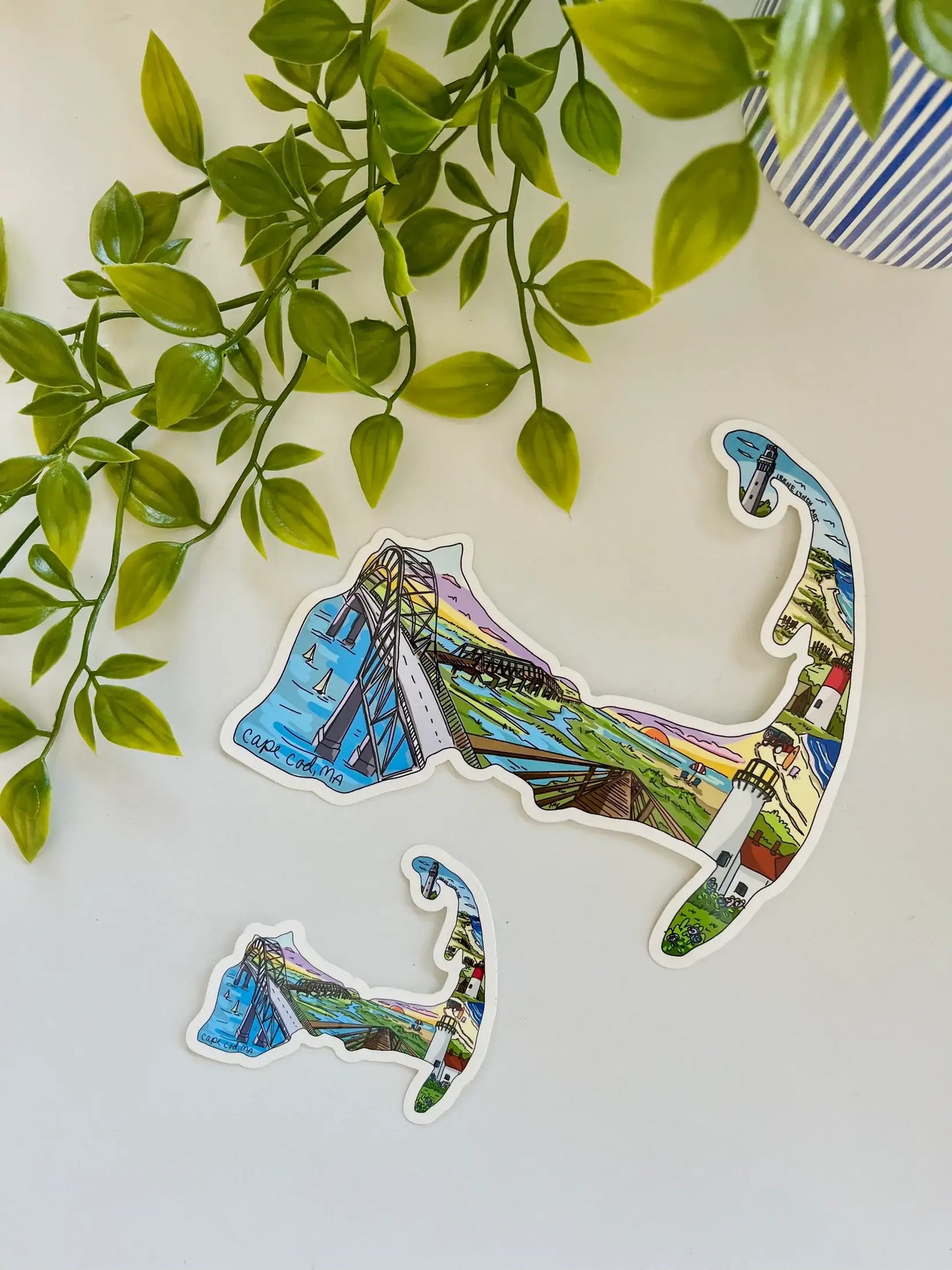 Irene Lynch Art - Bumper Map Sticker | Coastal Souvenir Stickers