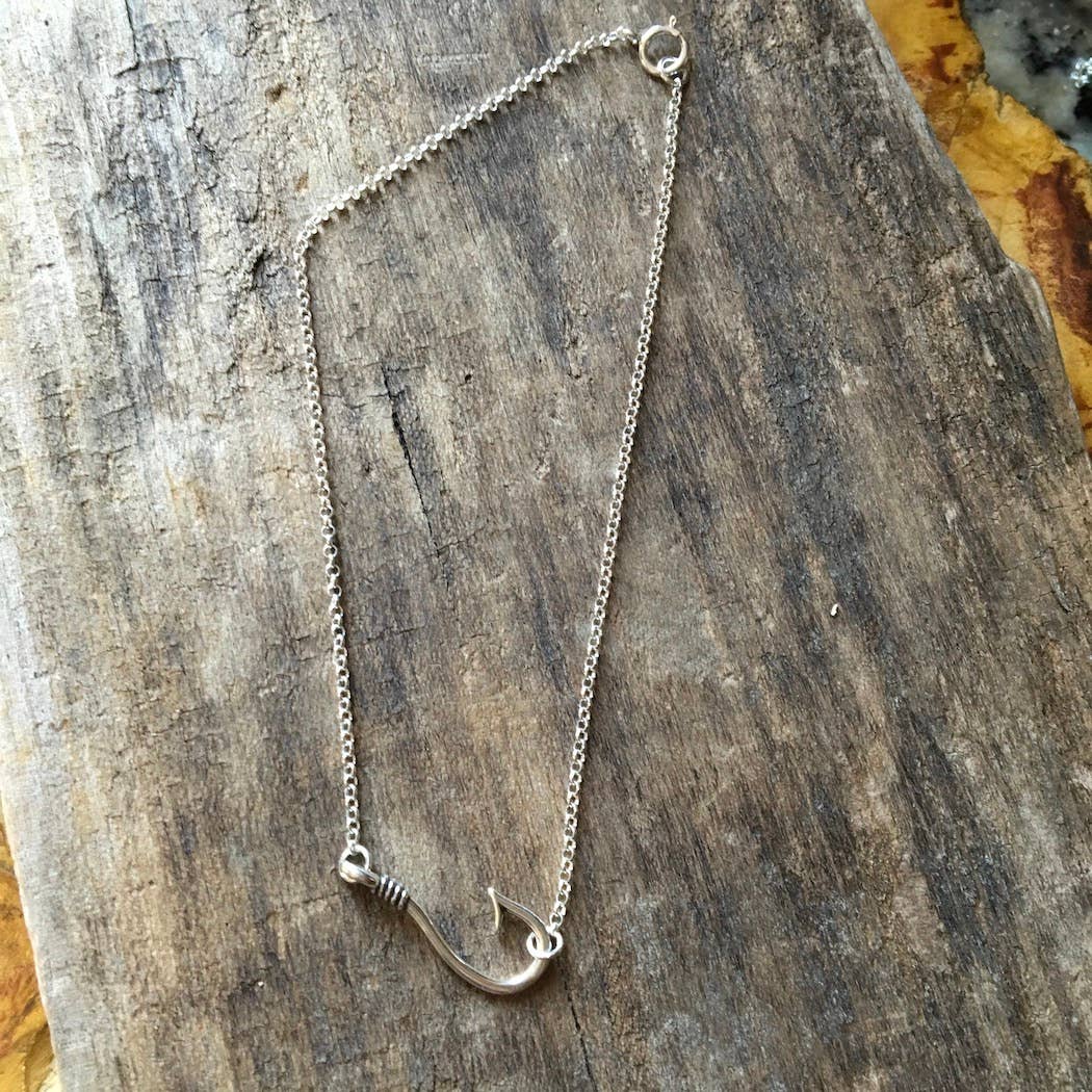Jackie Gallagher Designs - Handmade Coastal Jewelry - Fishhook Anklet