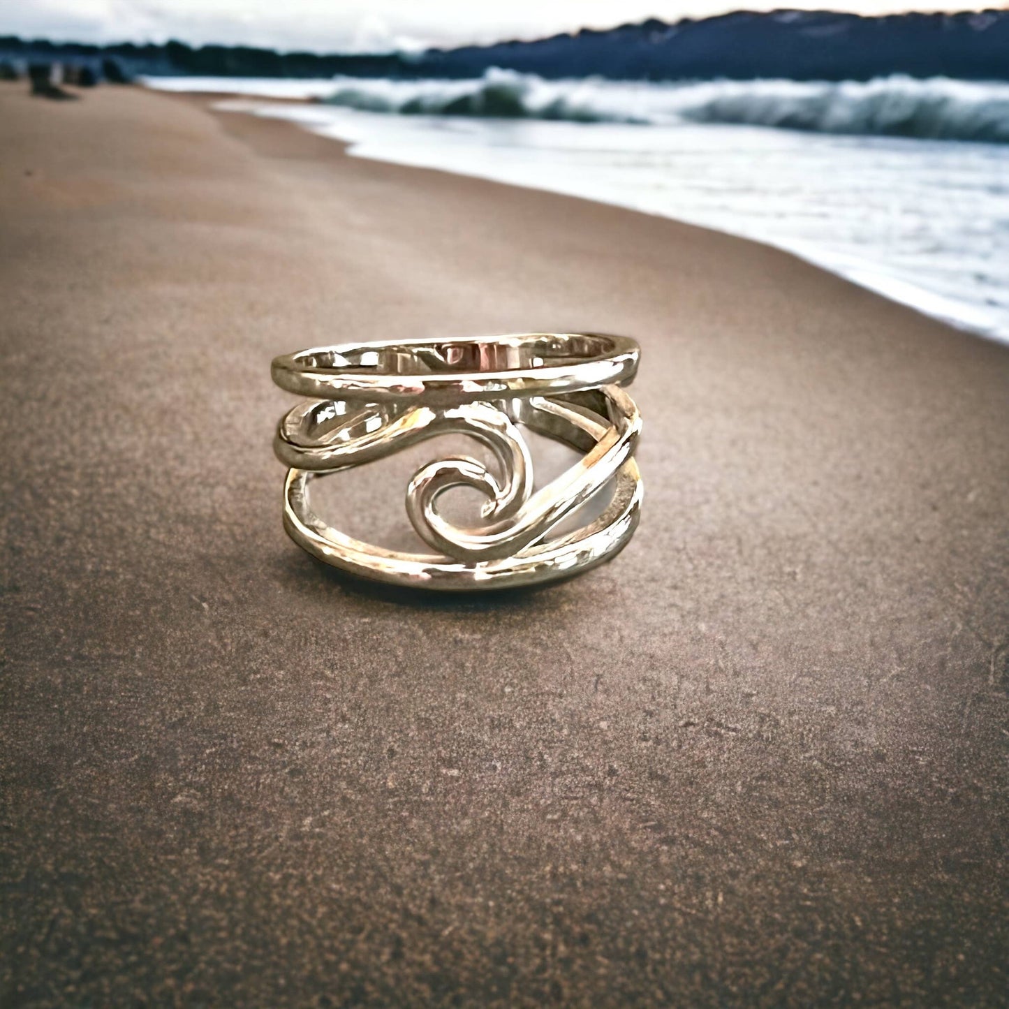 Jackie Gallagher Designs - Handmade Coastal Jewelry - Wave Band, sterling silver