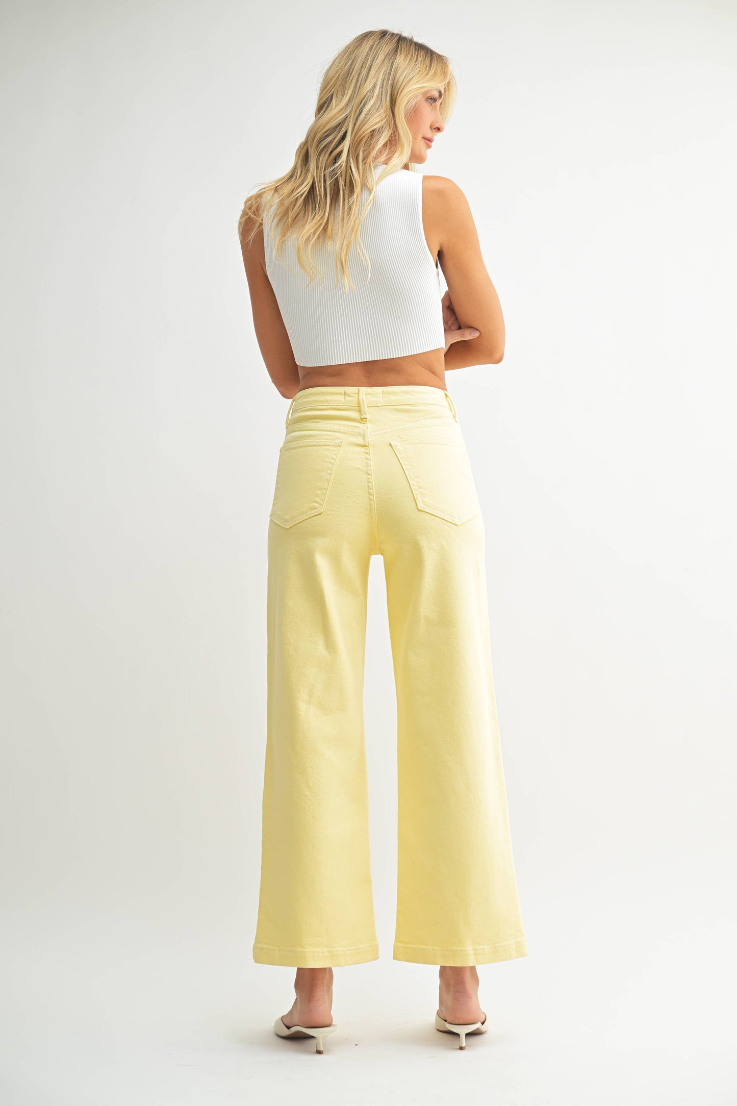 SUNSHINE - Patch Pocket Wide Leg - JUST BLACK DENIM - BP433J