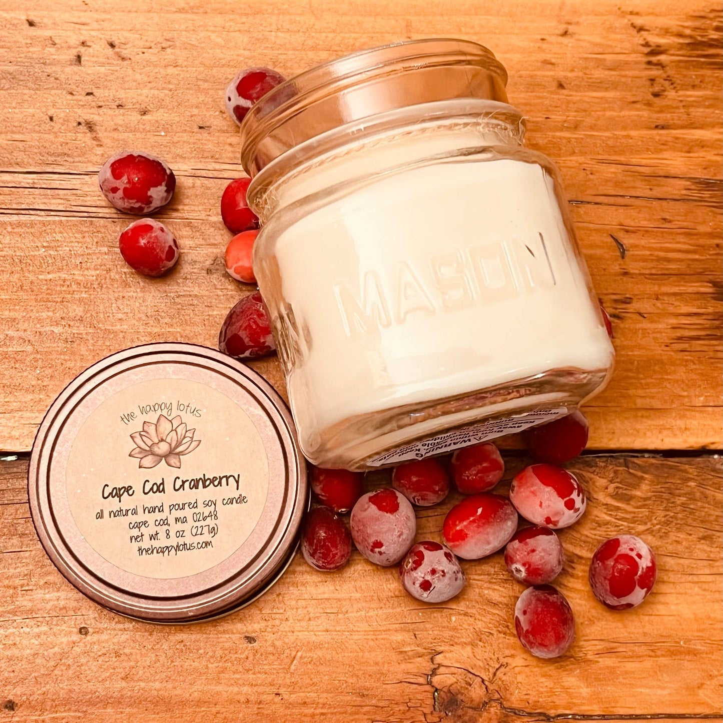 The Happy Lotus - Cape Cod Cranberry Candles - Fall Scent