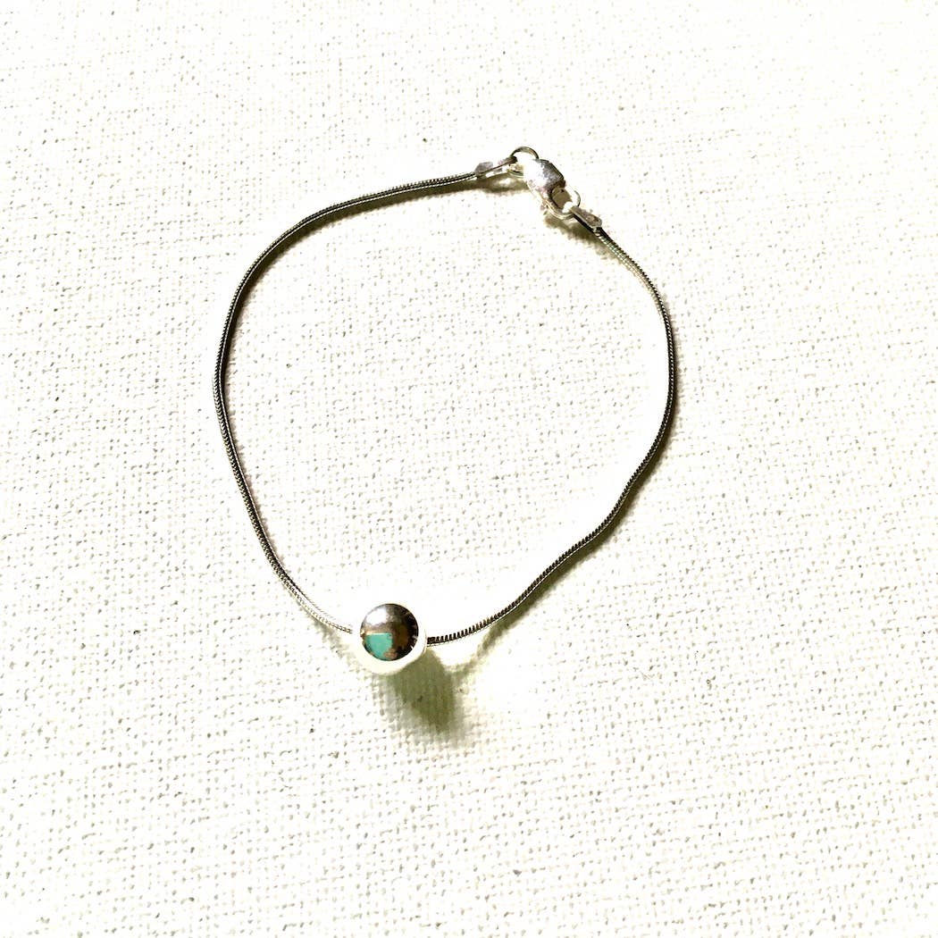 Jackie Gallagher Designs - Handmade Coastal Jewelry - Ball Bracelet 8" sterling silver/Silver