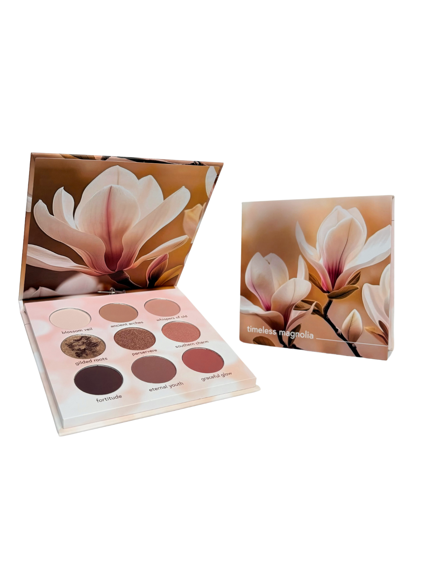 Honeybee Gardens Natural Cosmetics & Body Care - Timeless Magnolia Pressed Eye Shadow Palette
