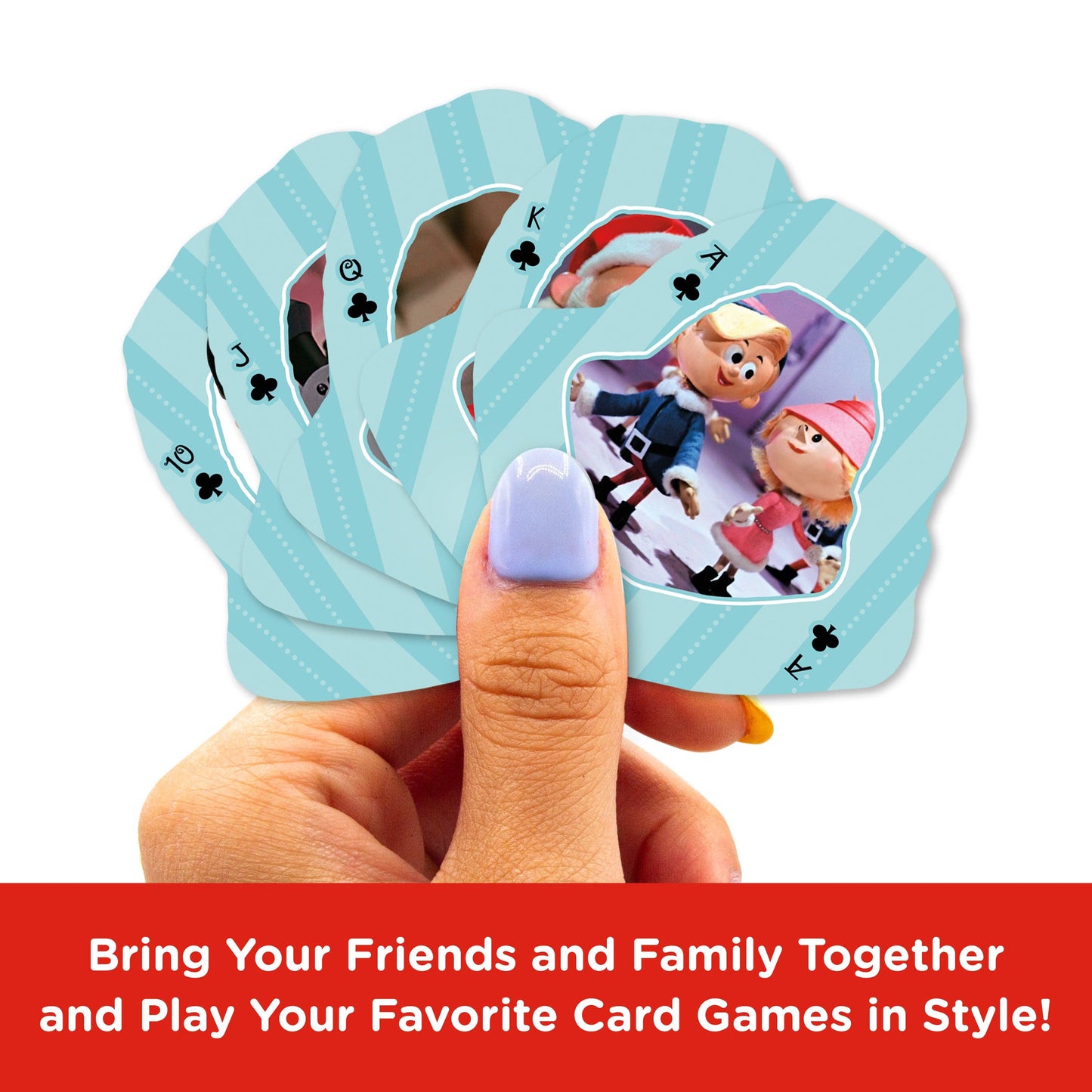 AQUARIUS, GAMAGO, ICUP, & ROCK SAWS by NMR Brands - Rudolph Shaped Playing Cards