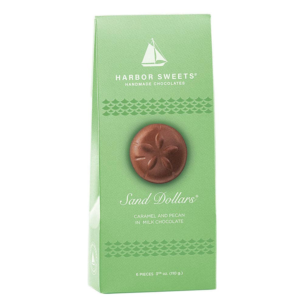 Harbor Sweets Chocolates - Milk Chocolate Sand Dollars Gable Box - 6 pc