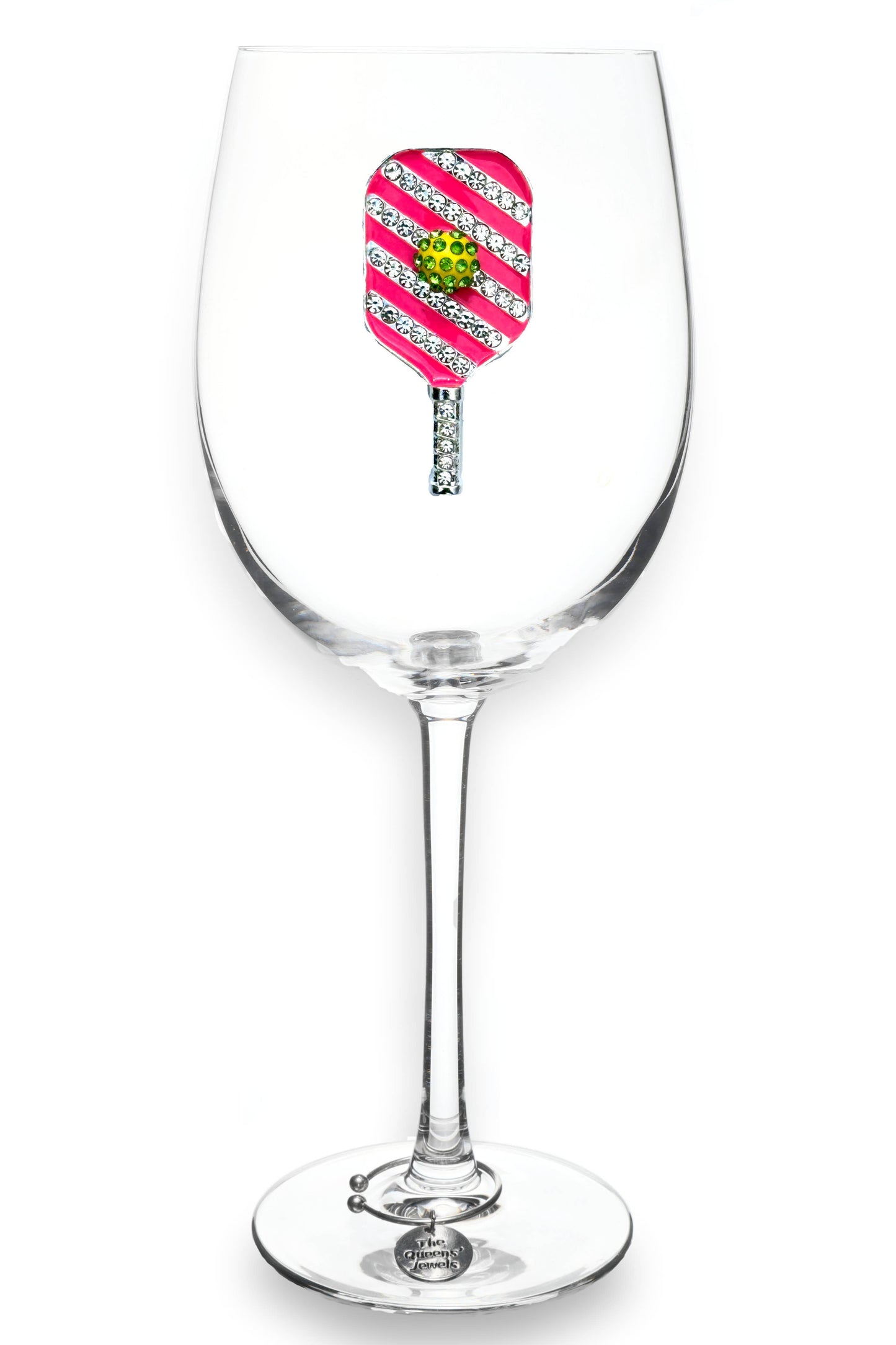 The Queens' Jewels® - Pickleball Jeweled Stemmed Wine Glass