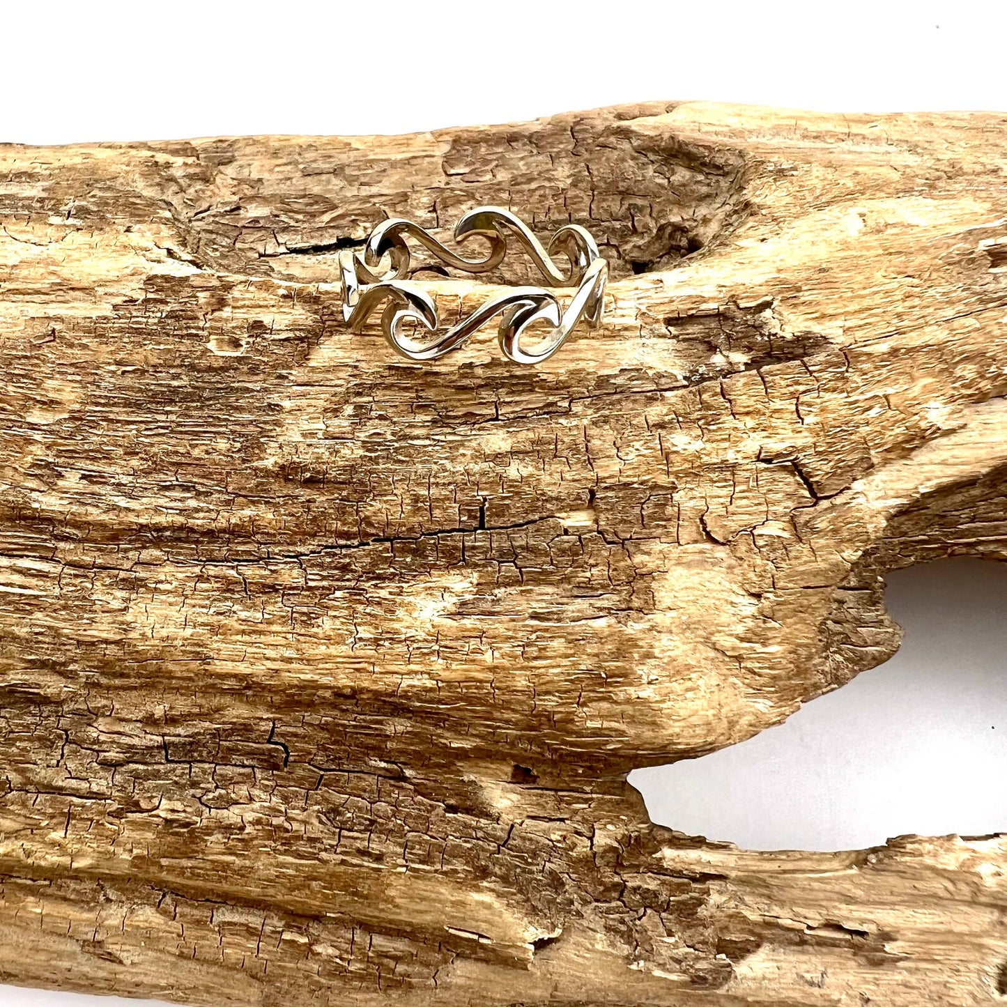 Jackie Gallagher Designs - Handmade Coastal Jewelry - Circle of Waves Ring: 7