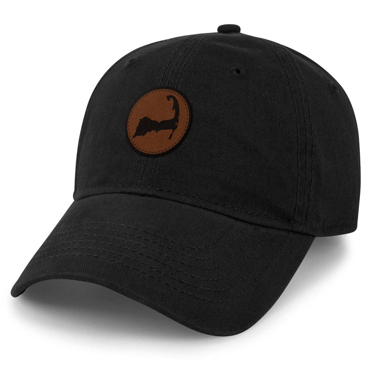 Chowdaheadz - Cape Cod Circle Leather Patch Dad Hat