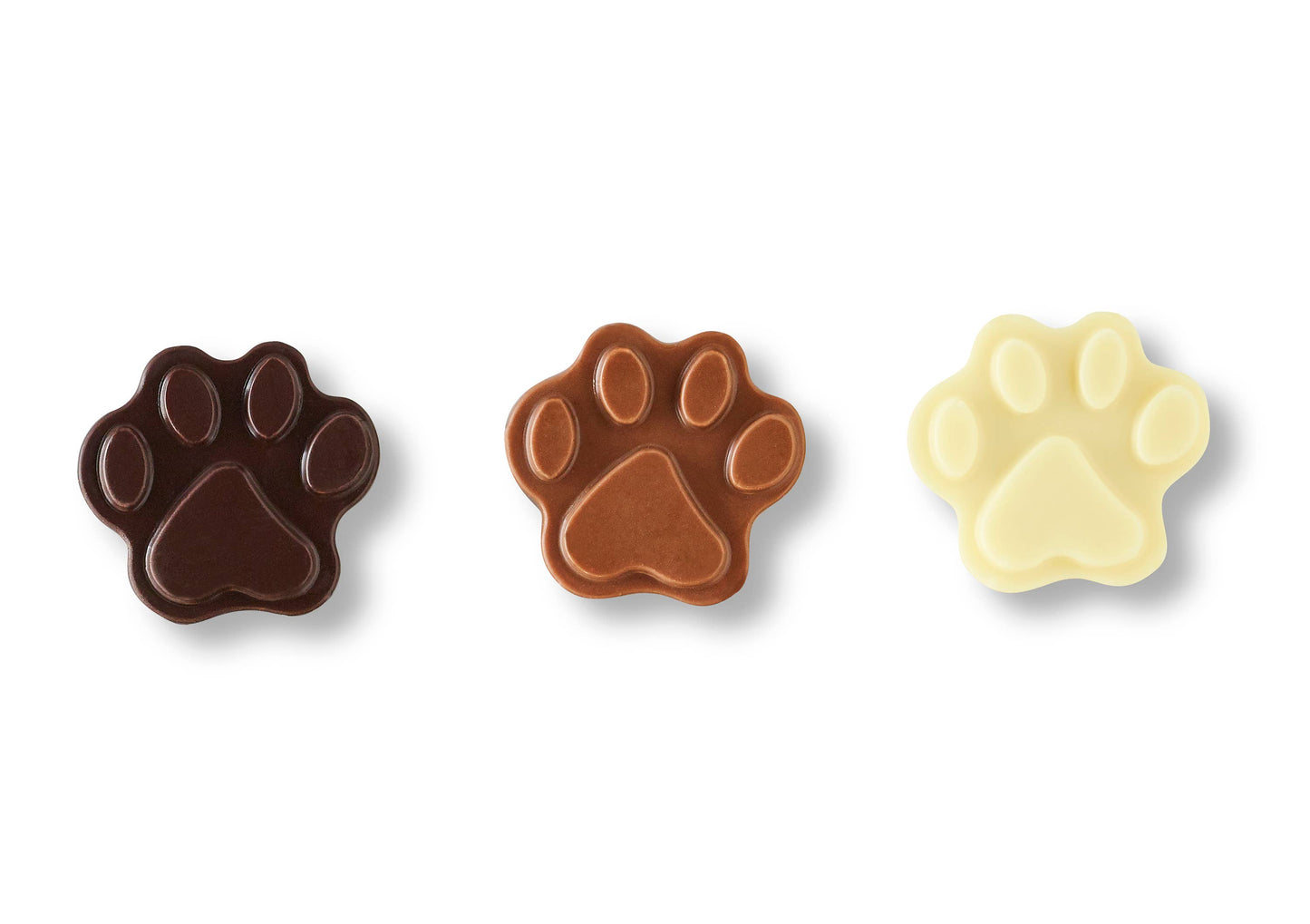 Harbor Sweets - NEW!! Be Pawsitive Solid Chocolate Dog Paw Prints