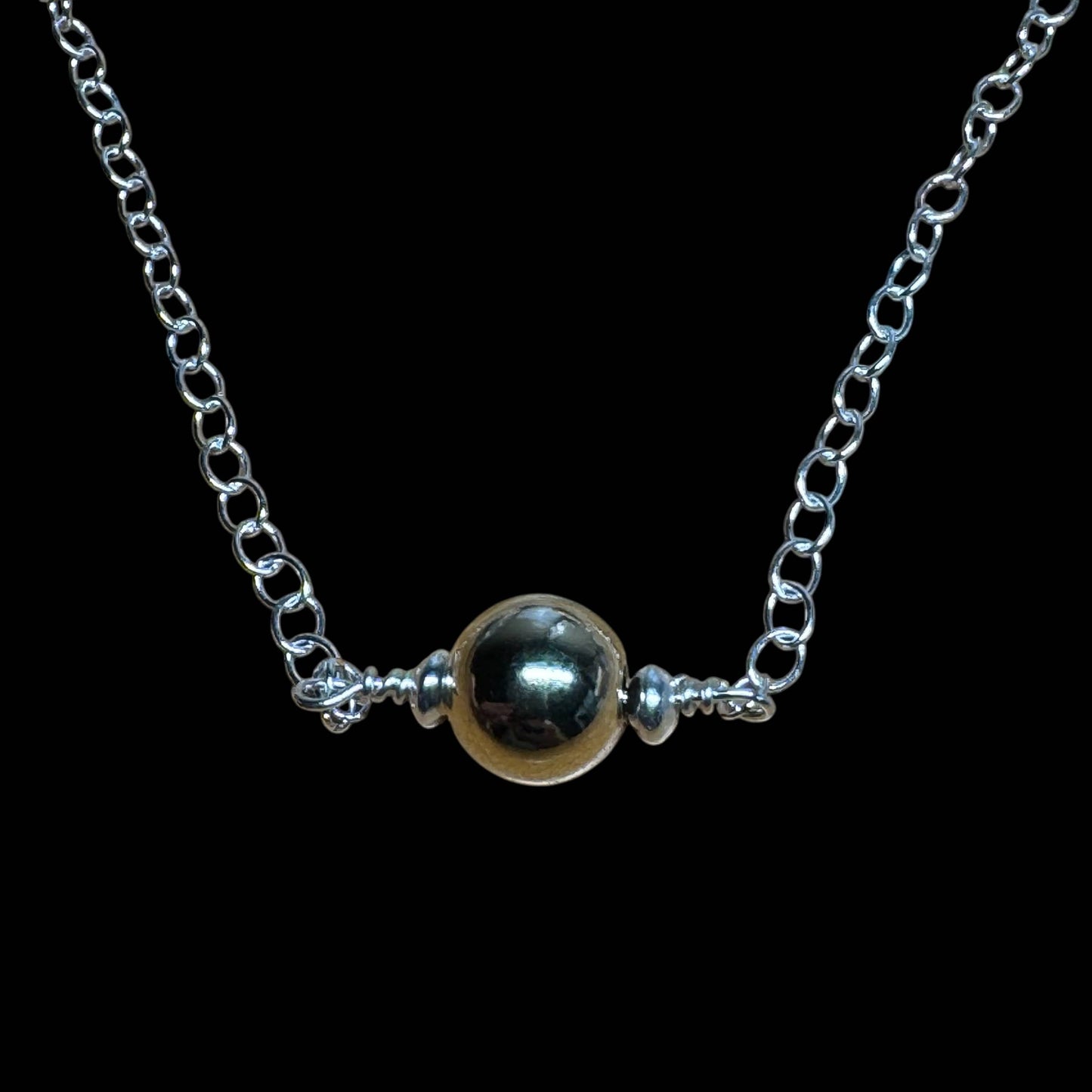 Jackie Gallagher Designs - Handmade Coastal Jewelry - Ball Anklet, Sterling silver
