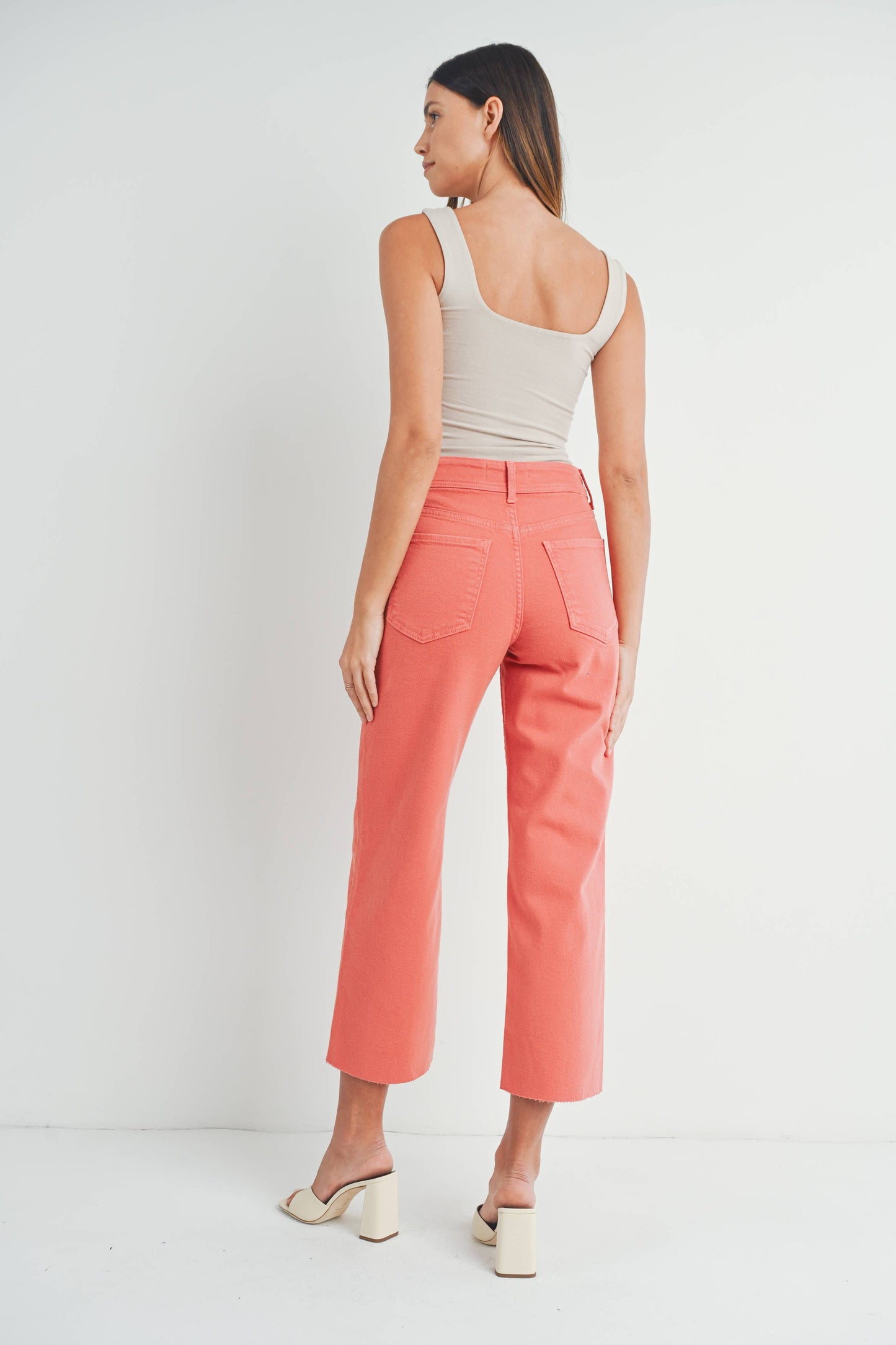 JUST BLACK DENIM - BP353J - LT MAUVE - High Rise Utility Wide Leg