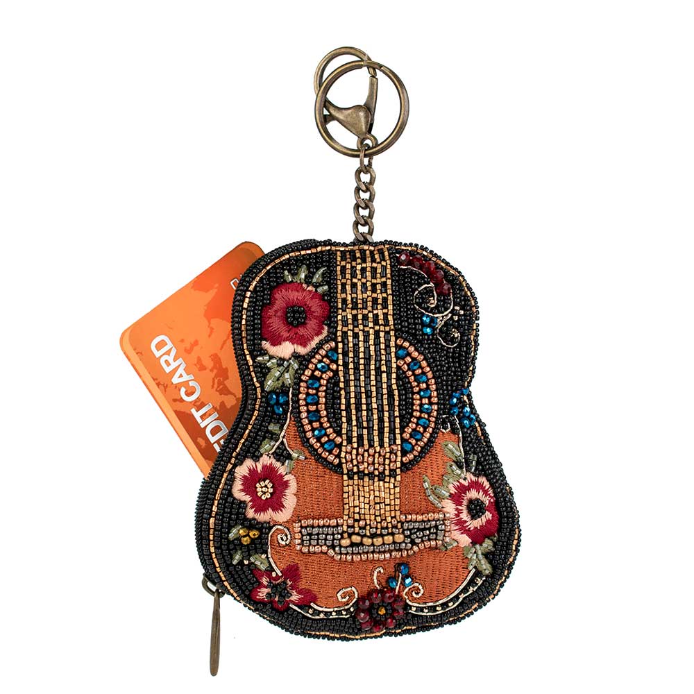 Mary Frances Accessories - Classical Vibe Beaded Guitar Coin Purse