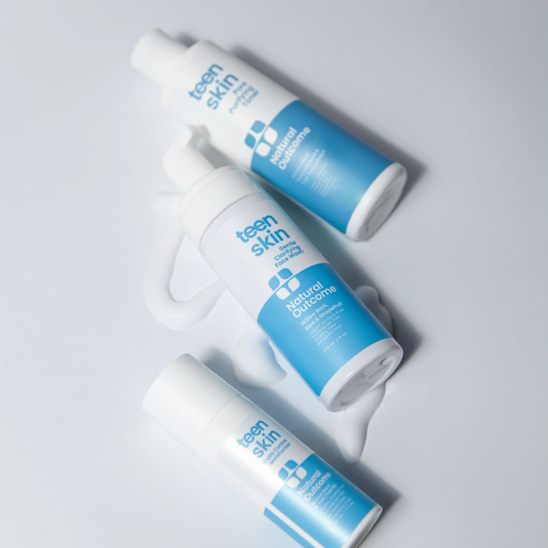 Natural Outcome Skincare - Teen Skin Kit - 3-Step Acne Clarifying Regimen