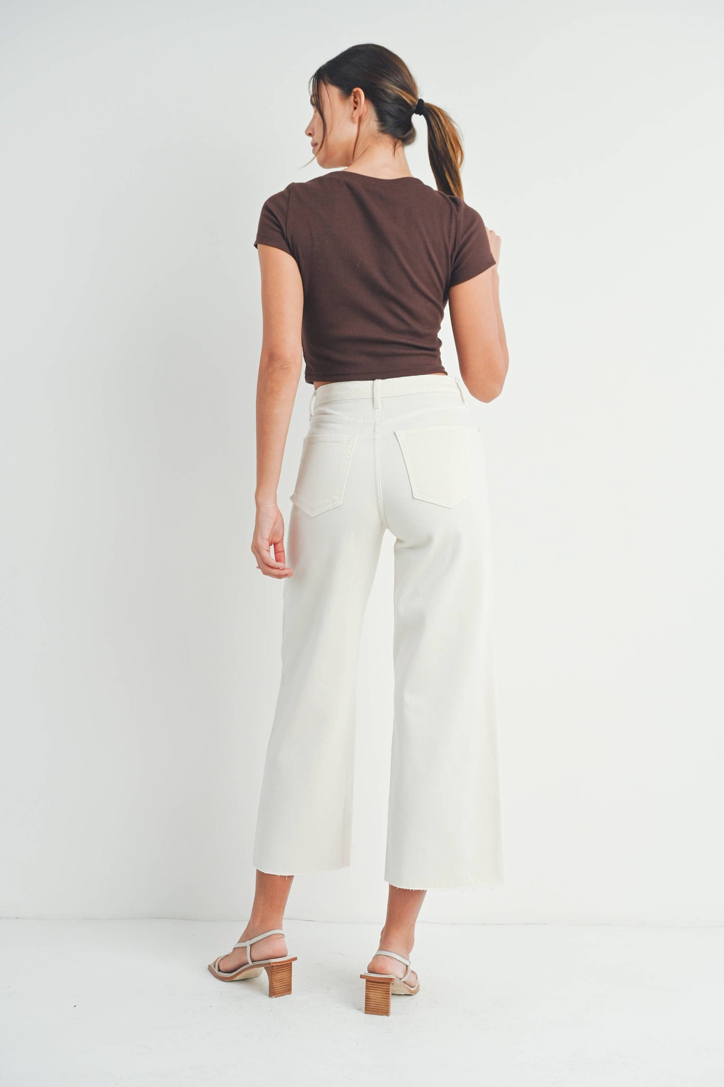 JUST BLACK DENIM - BP460 - VANILLA BEAN - Scissor Cut Wide Leg