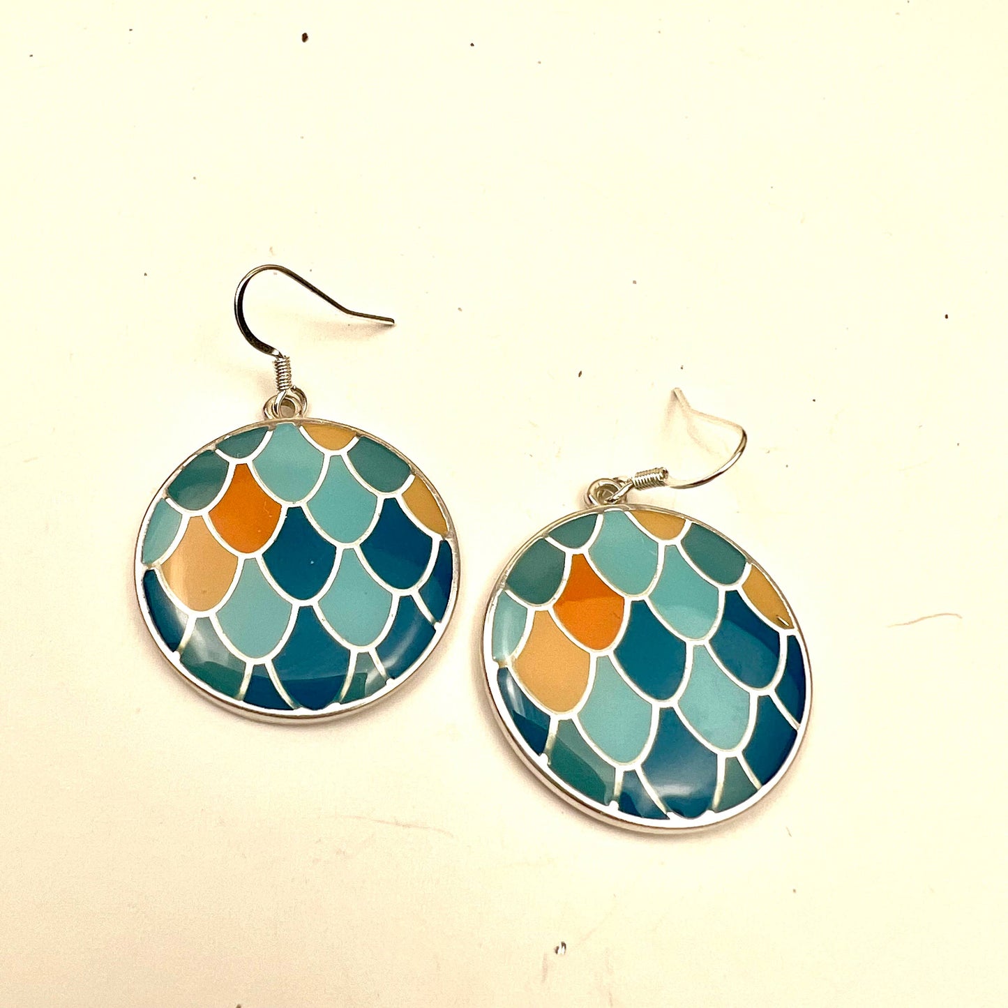Jackie Gallagher Designs - Handmade Coastal Jewelry - Mermaid Scale Resin Earring
