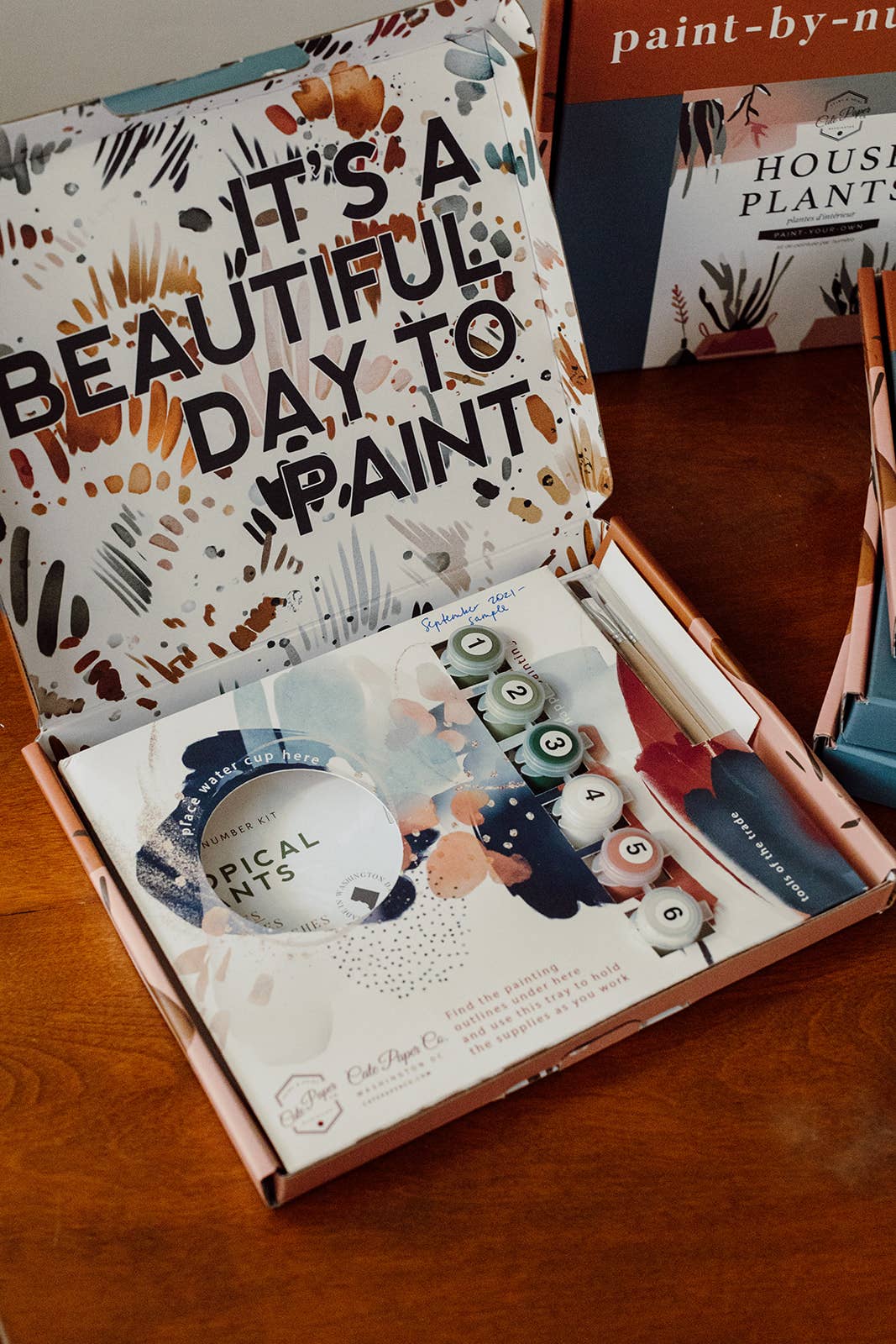 Cate Paper Co. - Orange Blossoms Paint-By-Numbers kit