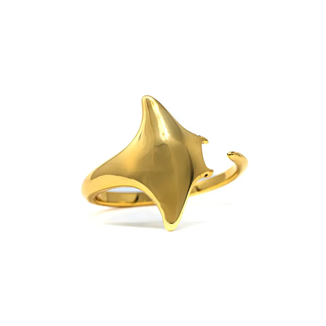 Cape Clasp - Manta Ray Ring: Large (10.5) / Sterling Silver
