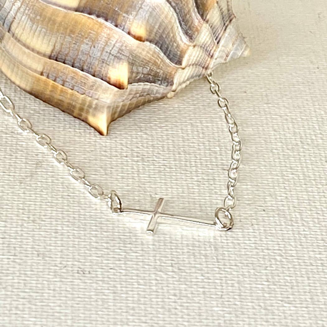 Jackie Gallagher Designs - Handmade Coastal Jewelry - Cross Anklet