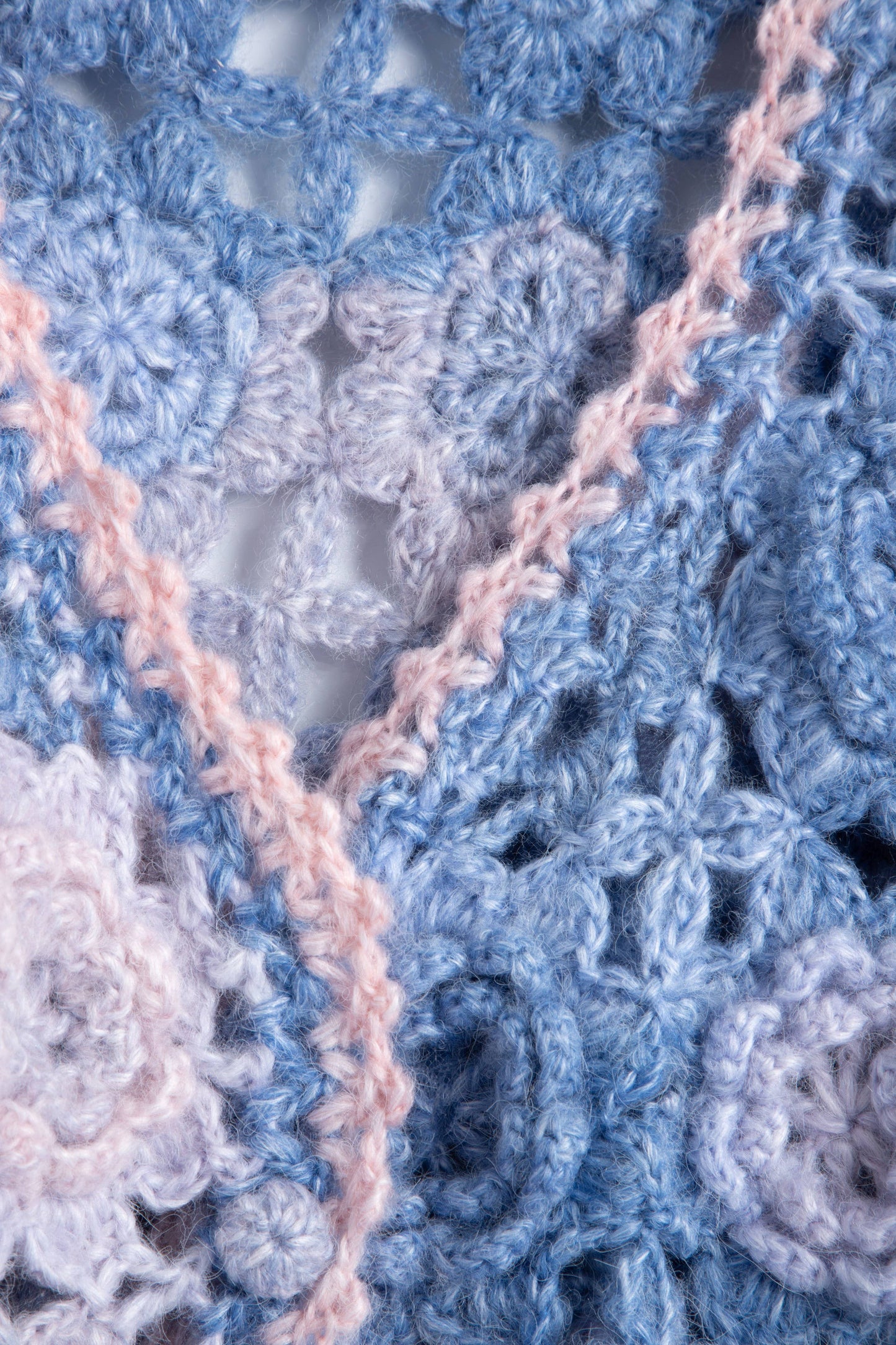 SAACHI - Crochet Blossom Cardigan: Lavender