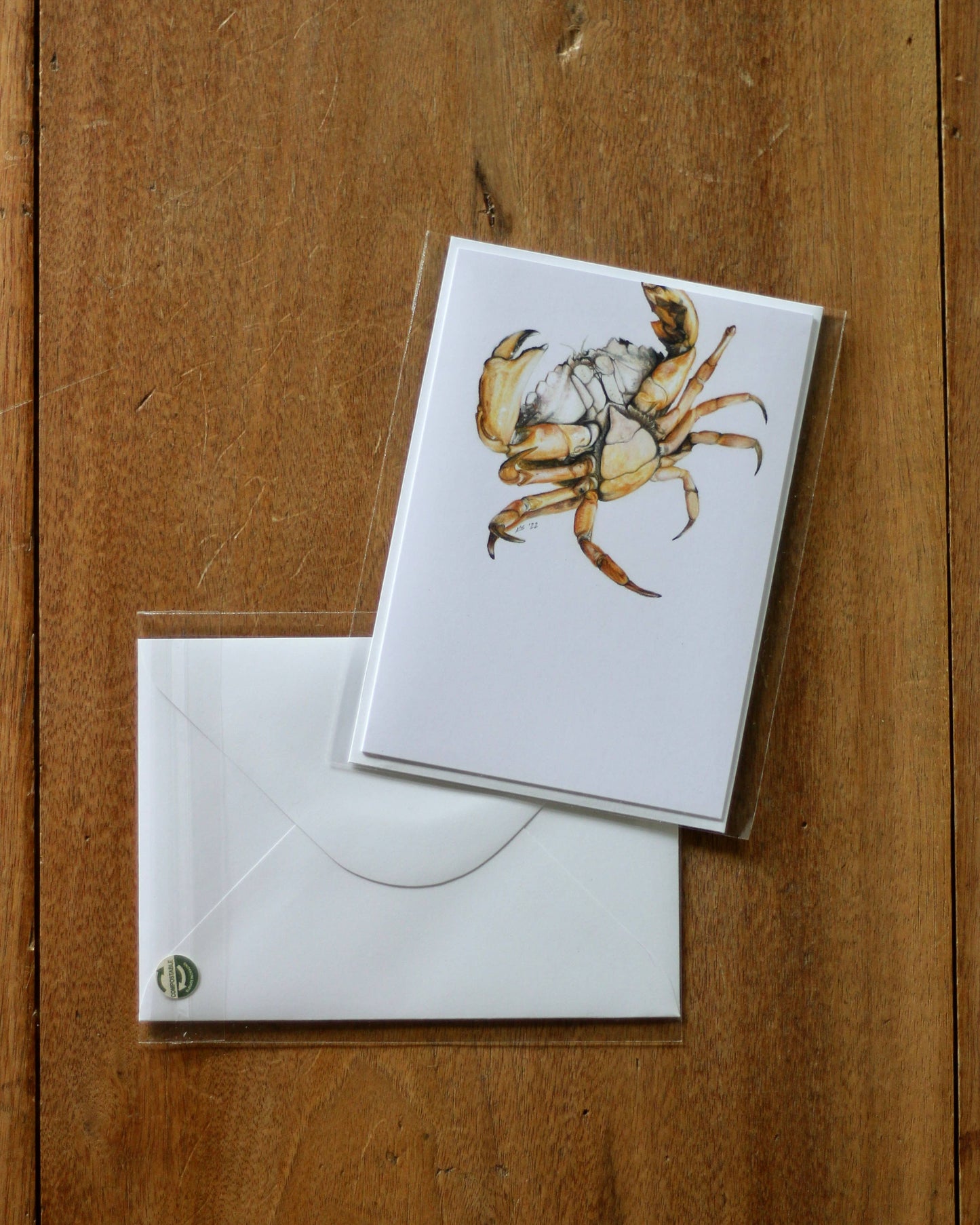 stück in the studio - crab - greeting card