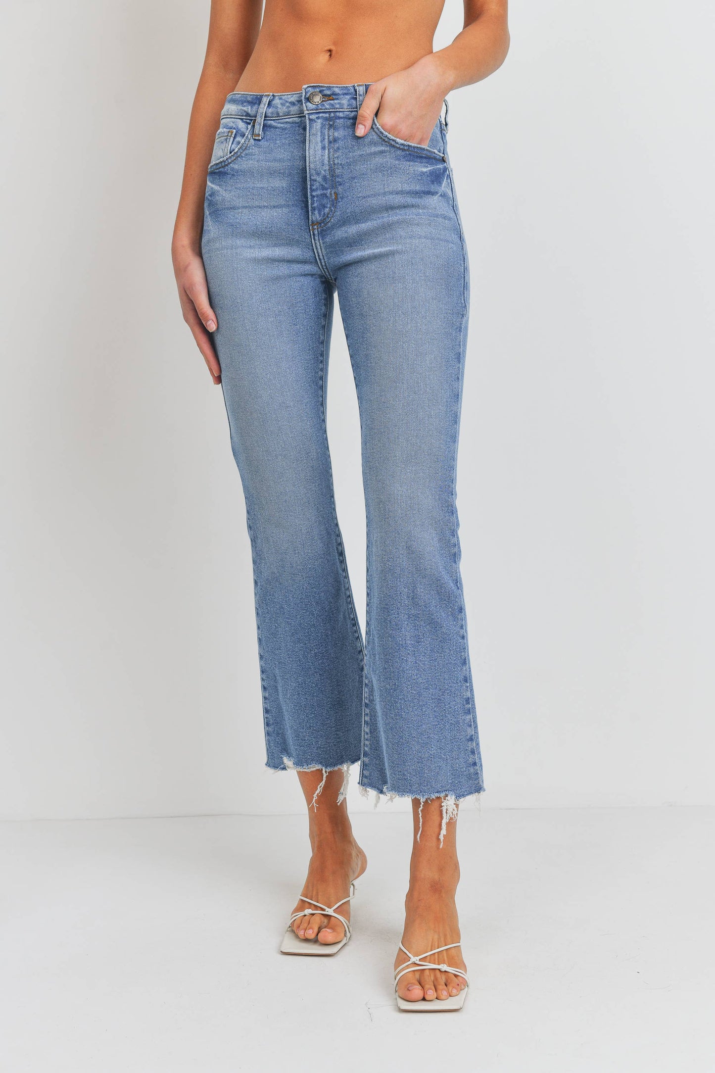 JUST BLACK DENIM - BP420J - MED - Vintage Cropped Flare
