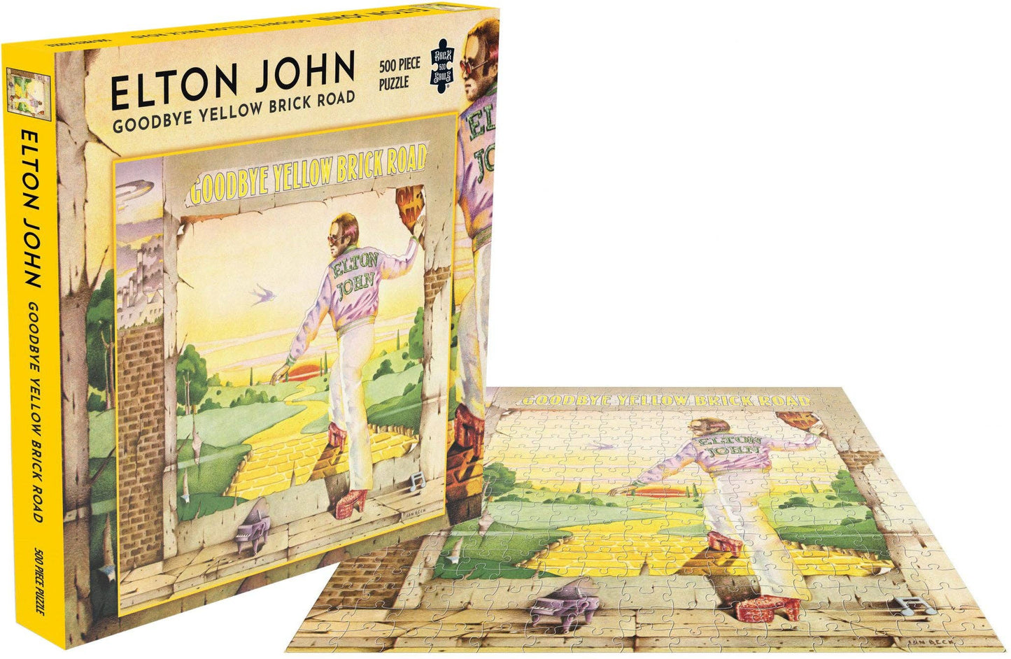 AQUARIUS, GAMAGO, ICUP, & ROCK SAWS by NMR Brands - Elton John Goodbye Yellow Brick Road (500 Piece Jigsaw Puzzl