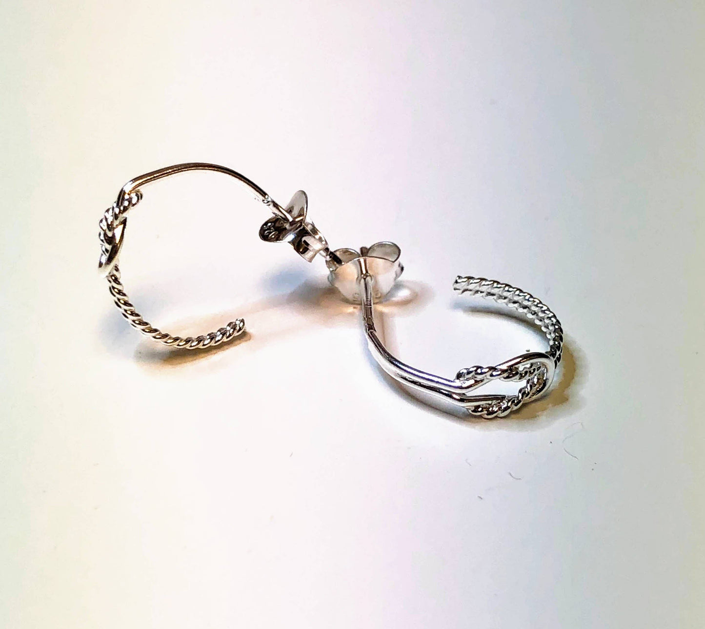 Fishgirl Designs - Sterling Silver Rope Half Hoop