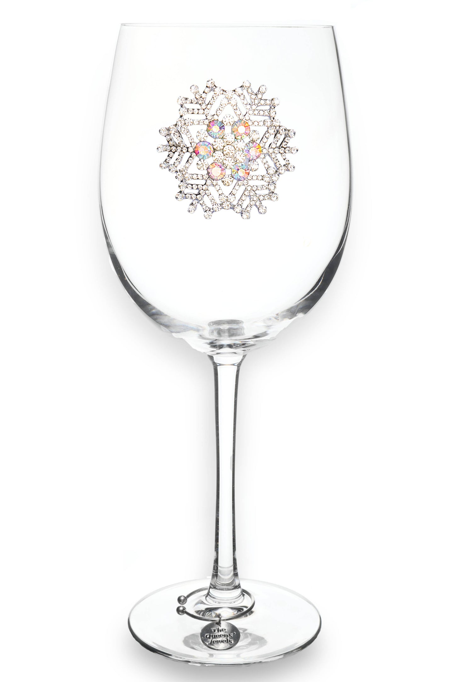 The Queens' Jewels® - Snowflake Jeweled Stemmed Wine Glass