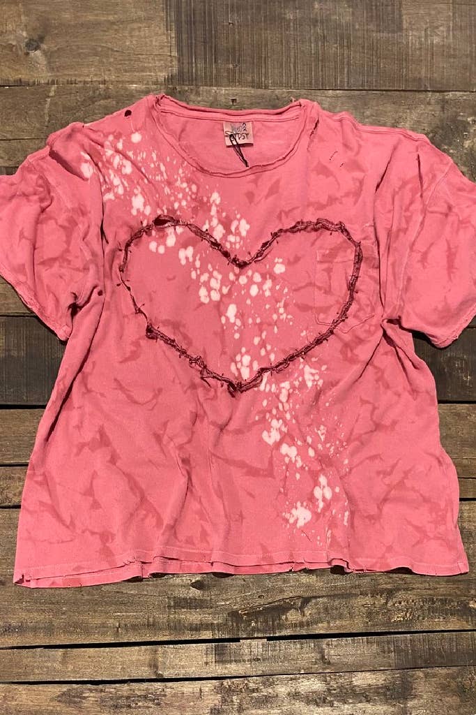 Jaded Gypsy - Out Of Touch Tee - Scarlet Heart: LARGE/X-LARGE