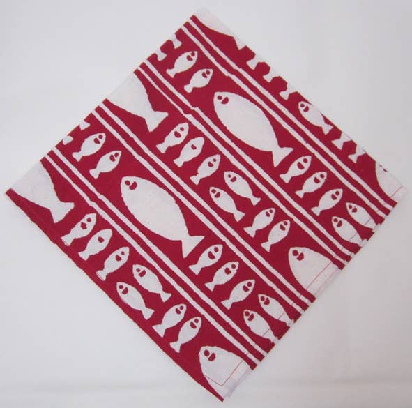 Natural Habitat - Napkins Striped Fish Red