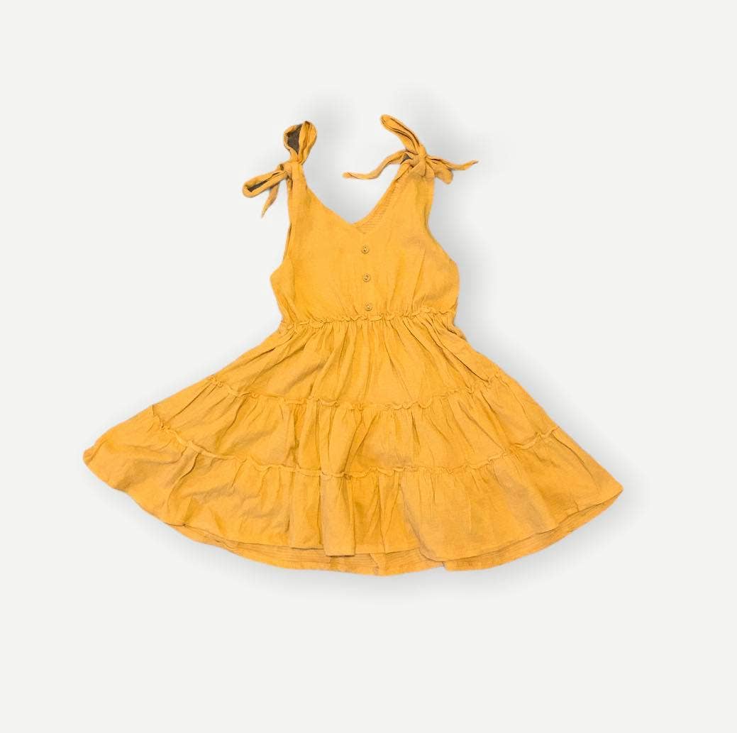 Emma Grace Shoppe - EG Organic Tiered Tie-Dress - Gold