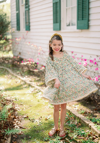 Emma Grace Shoppe - EG Organic Cotton Multi-Tiered Boho Dress - Spring Floral