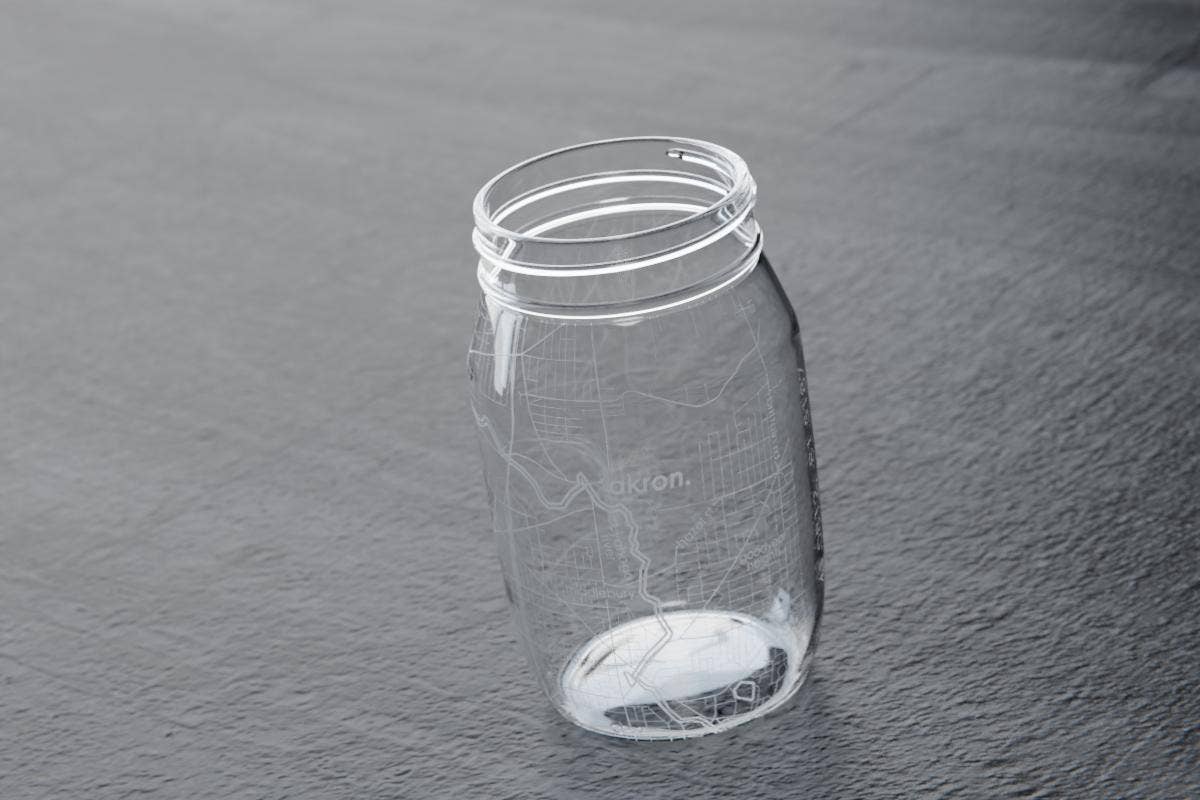 Well Told - Your Town Map Mason Jar