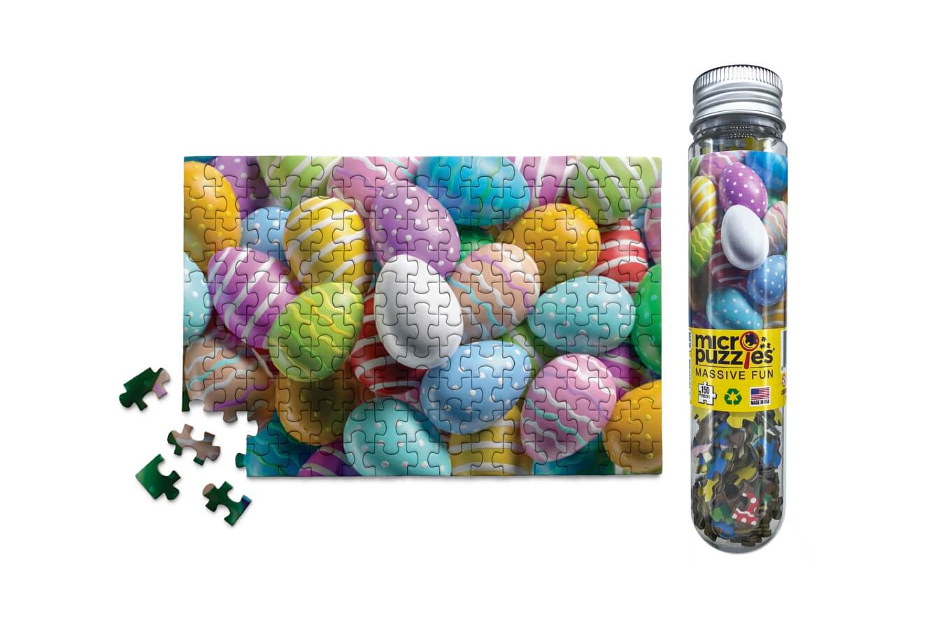 Micro Puzzles - Easter Eggs Basket - Mini Jigsaw Puzzle Unique Gift