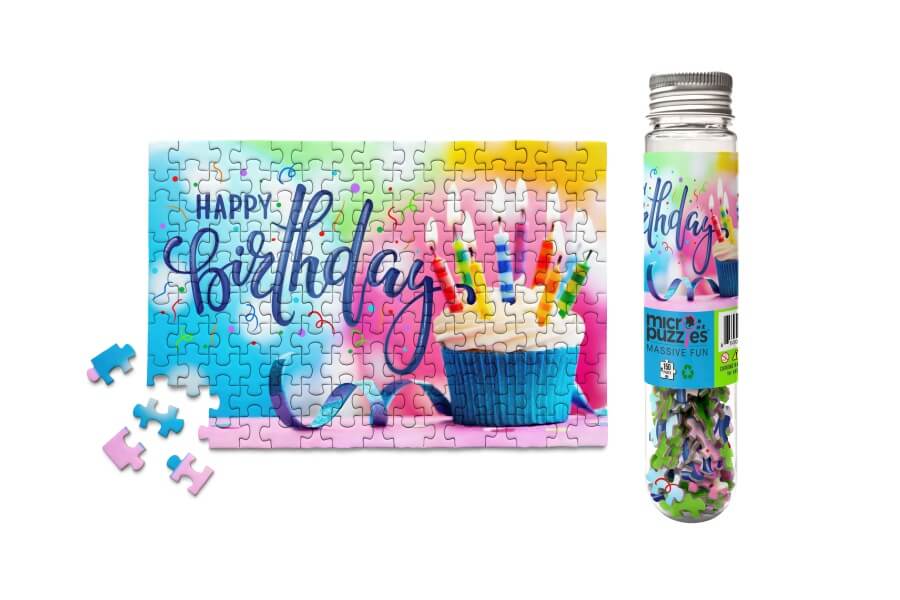 Micro Puzzles - Happy Birthday Cupcake - Mini Jigsaw Puzzle