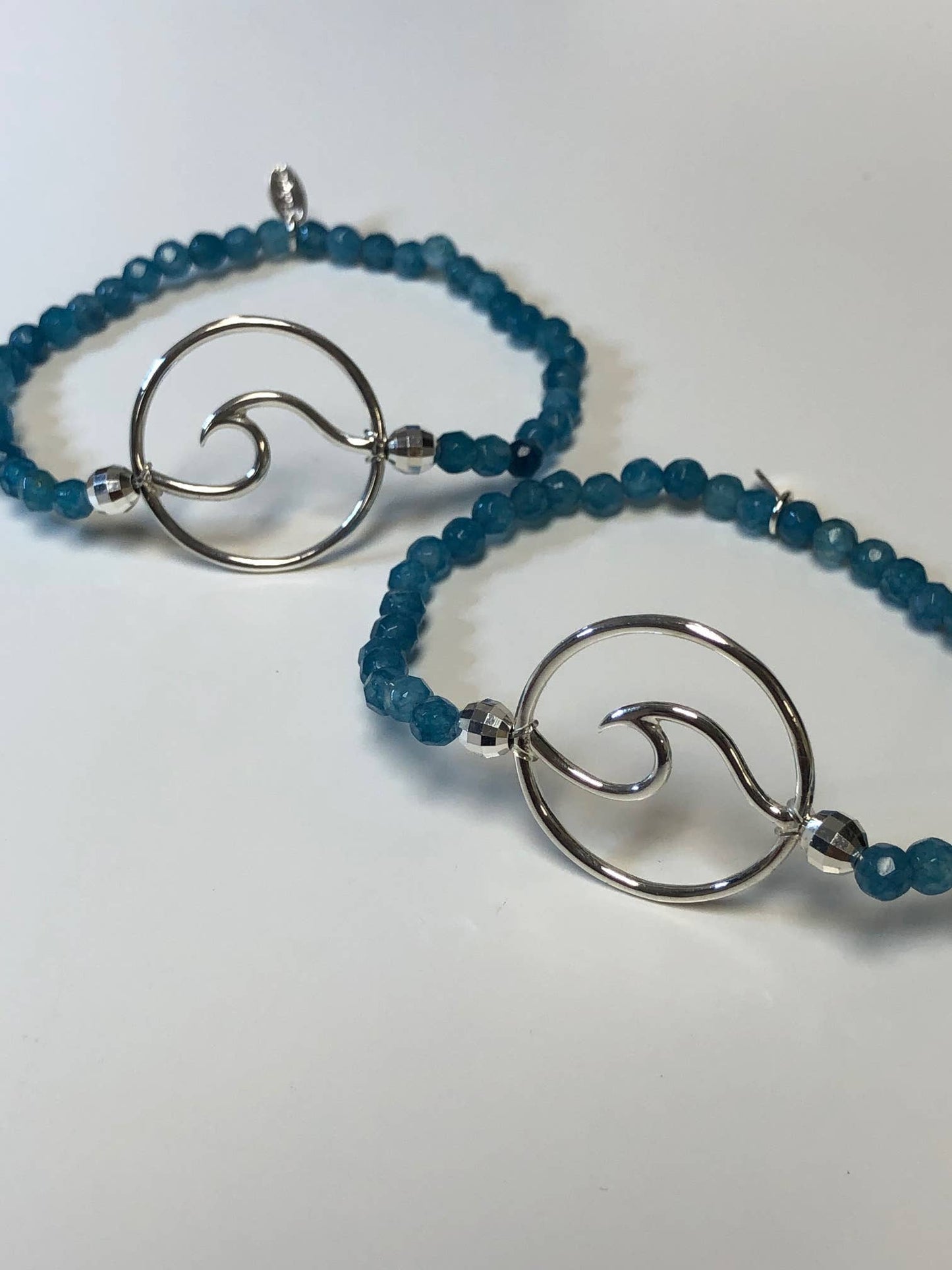 Fishgirl Designs - Ocean Blue Jade Wave Bracelet