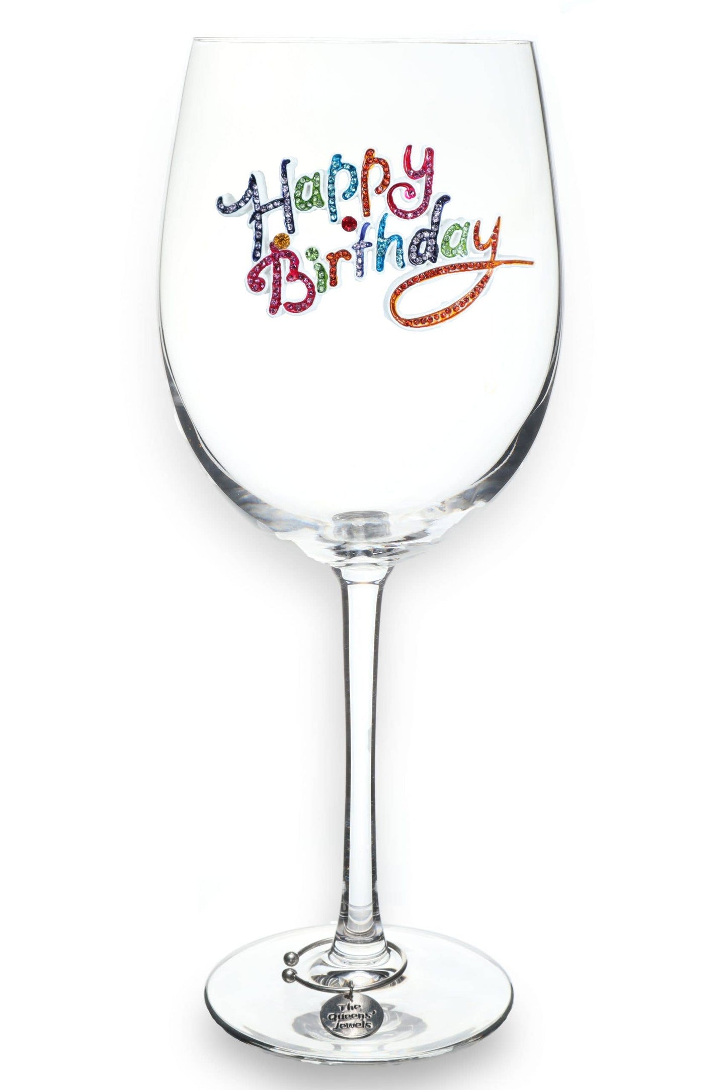 The Queens' Jewels® - Happy Birthday Jeweled Stemmed Wine Glass