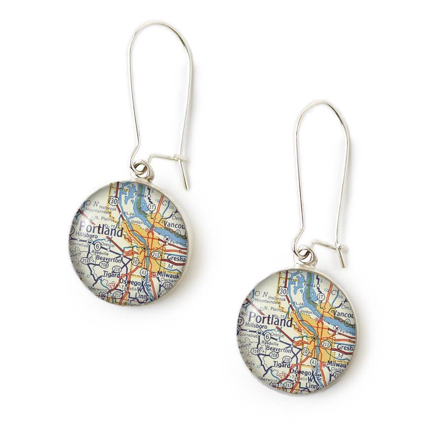 Chart Metalworks - Silver Dangle Earrings