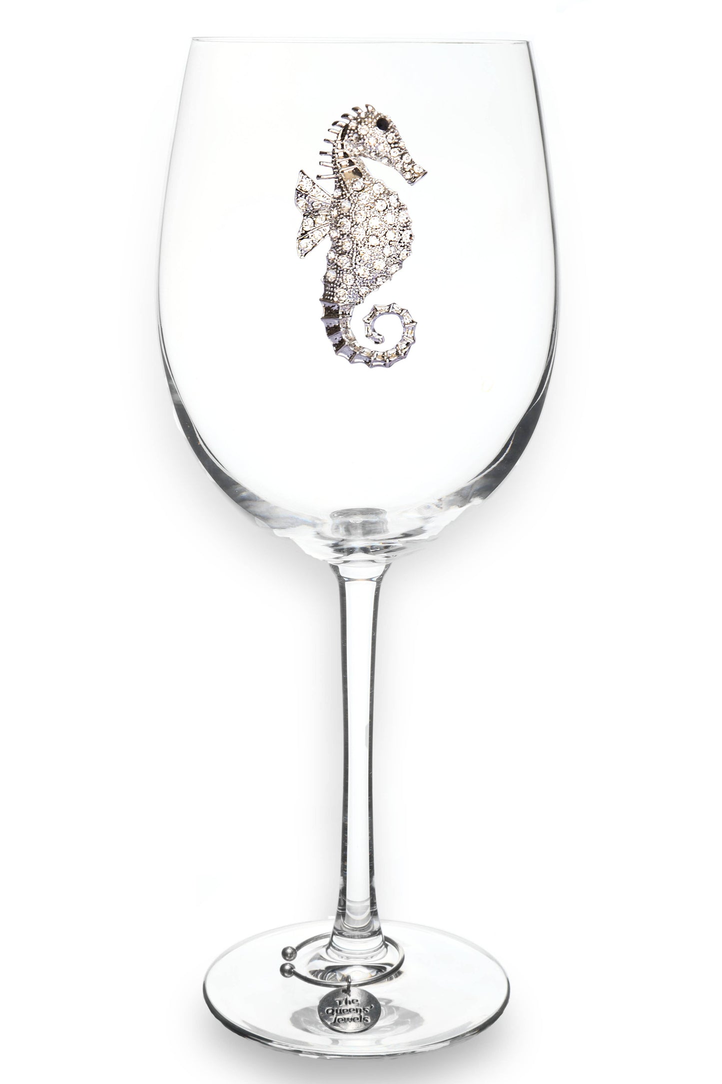The Queens' Jewels® - Seahorse Jeweled Stemmed Wine Glass