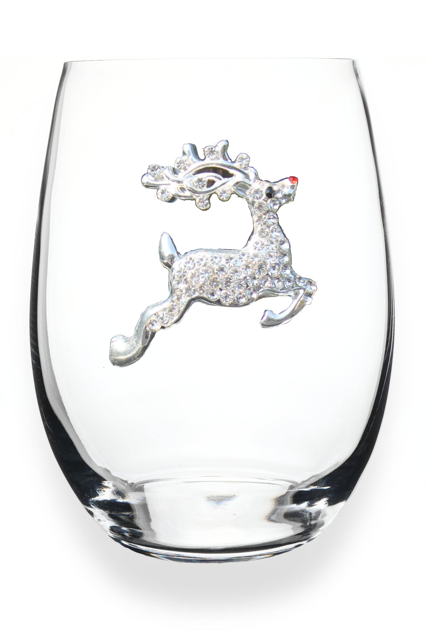 The Queens' Jewels® - Reindeer Jeweled Stemless Wine Glass