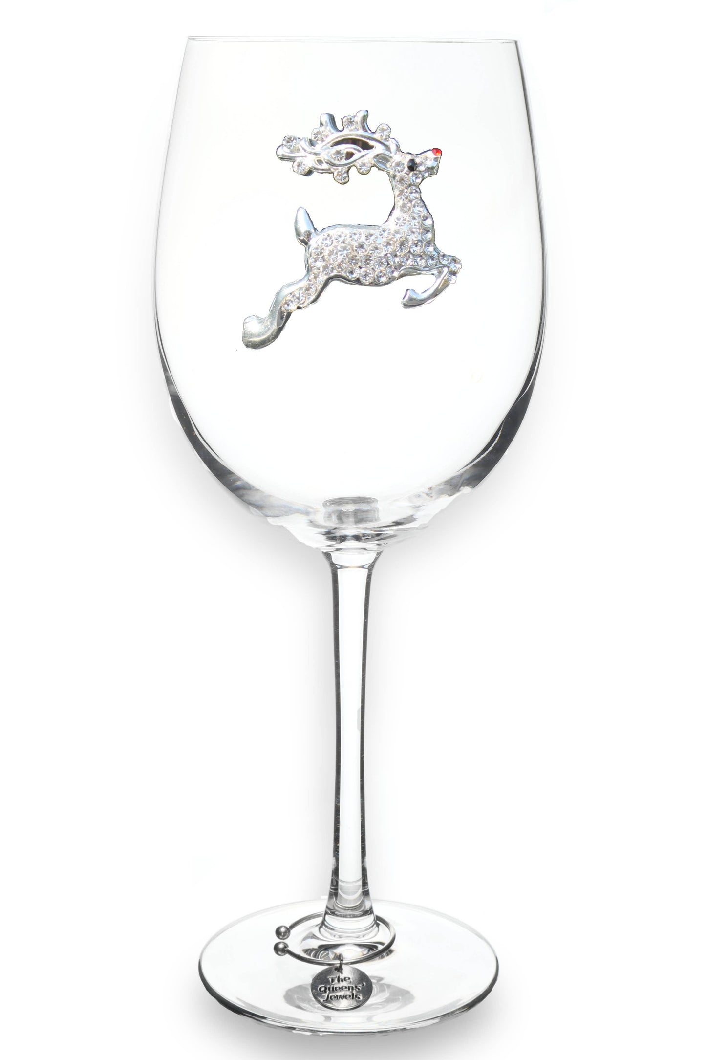 The Queens' Jewels® - Reindeer Jeweled Stemmed Wine Glass