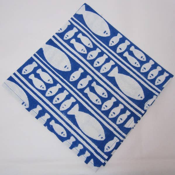 Natural Habitat - Napkins Striped Fish Blue